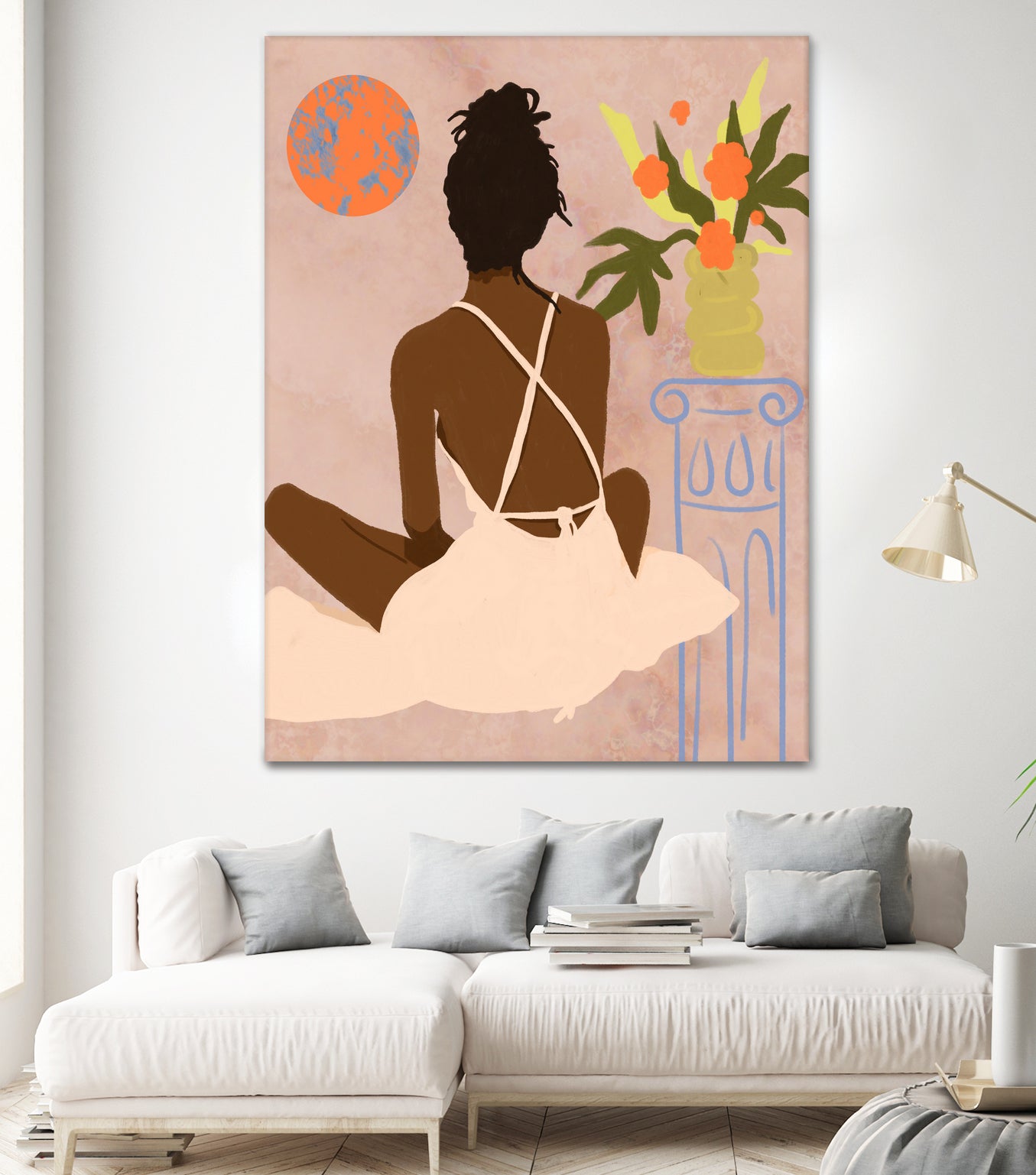 Gazing into the Abyss by Kintsugi99 on GIANT ART - orange framed canvas