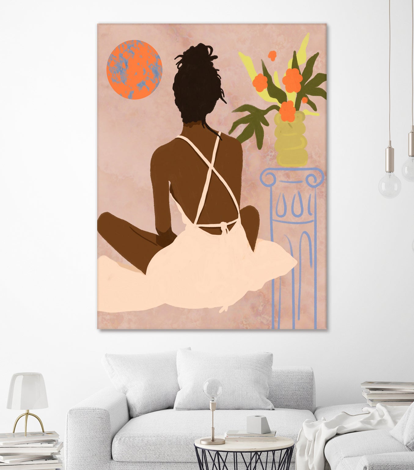 Gazing into the Abyss by Kintsugi99 on GIANT ART - orange framed canvas