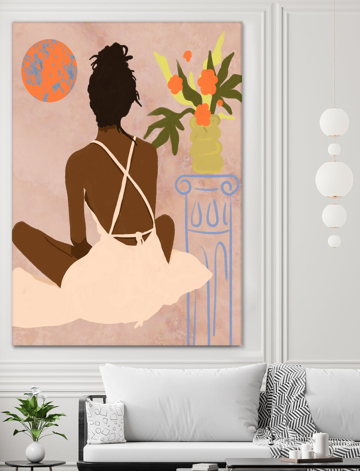 Gazing into the Abyss by Kintsugi99 on GIANT ART - orange framed canvas