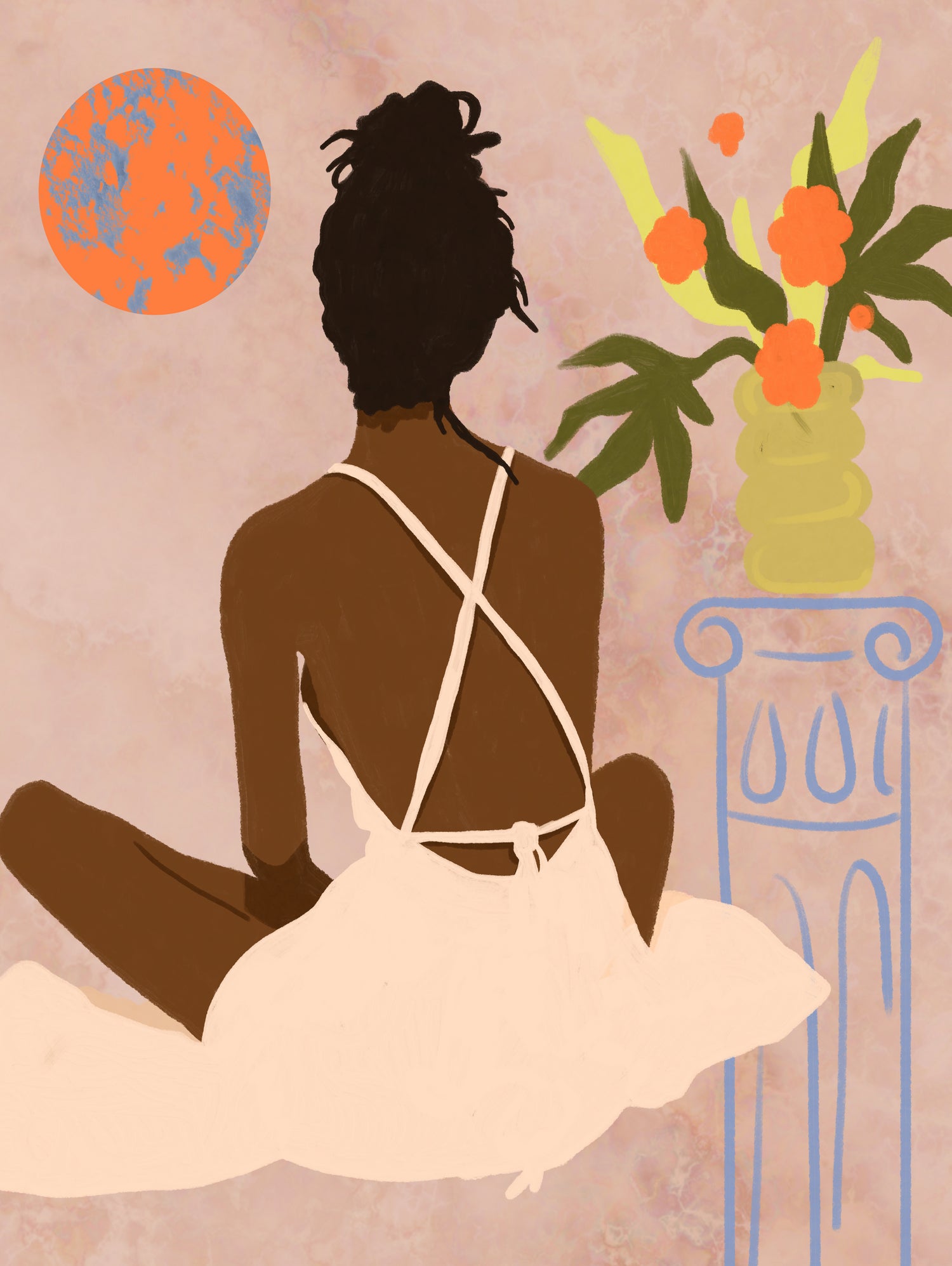 Gazing into the Abyss by Kintsugi99 on GIANT ART - orange framed canvas