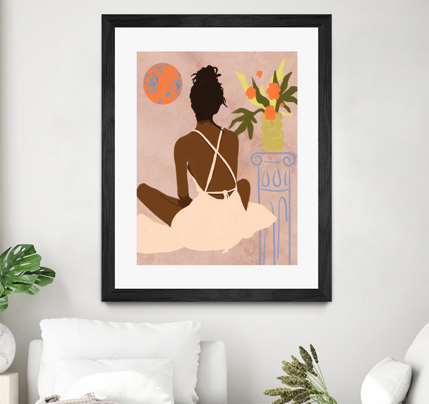 Gazing into the Abyss by Kintsugi99 on GIANT ART - orange framed canvas