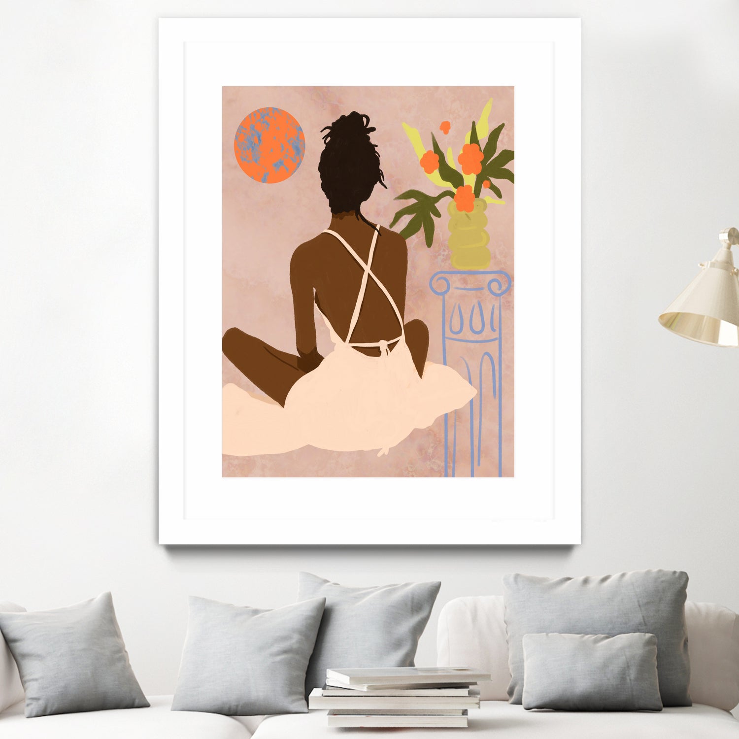 Gazing into the Abyss by Kintsugi99 on GIANT ART - orange framed canvas