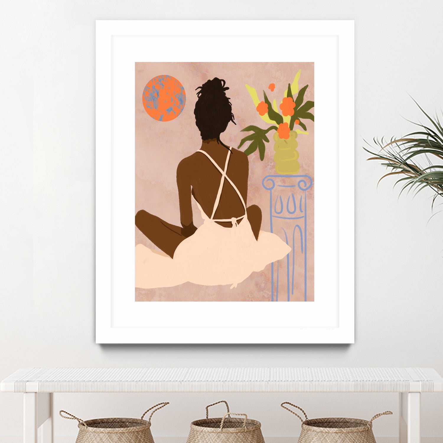 Gazing into the Abyss by Kintsugi99 on GIANT ART - orange framed canvas