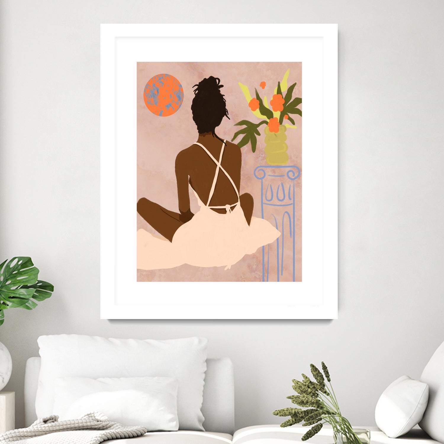 Gazing into the Abyss by Kintsugi99 on GIANT ART - orange framed canvas