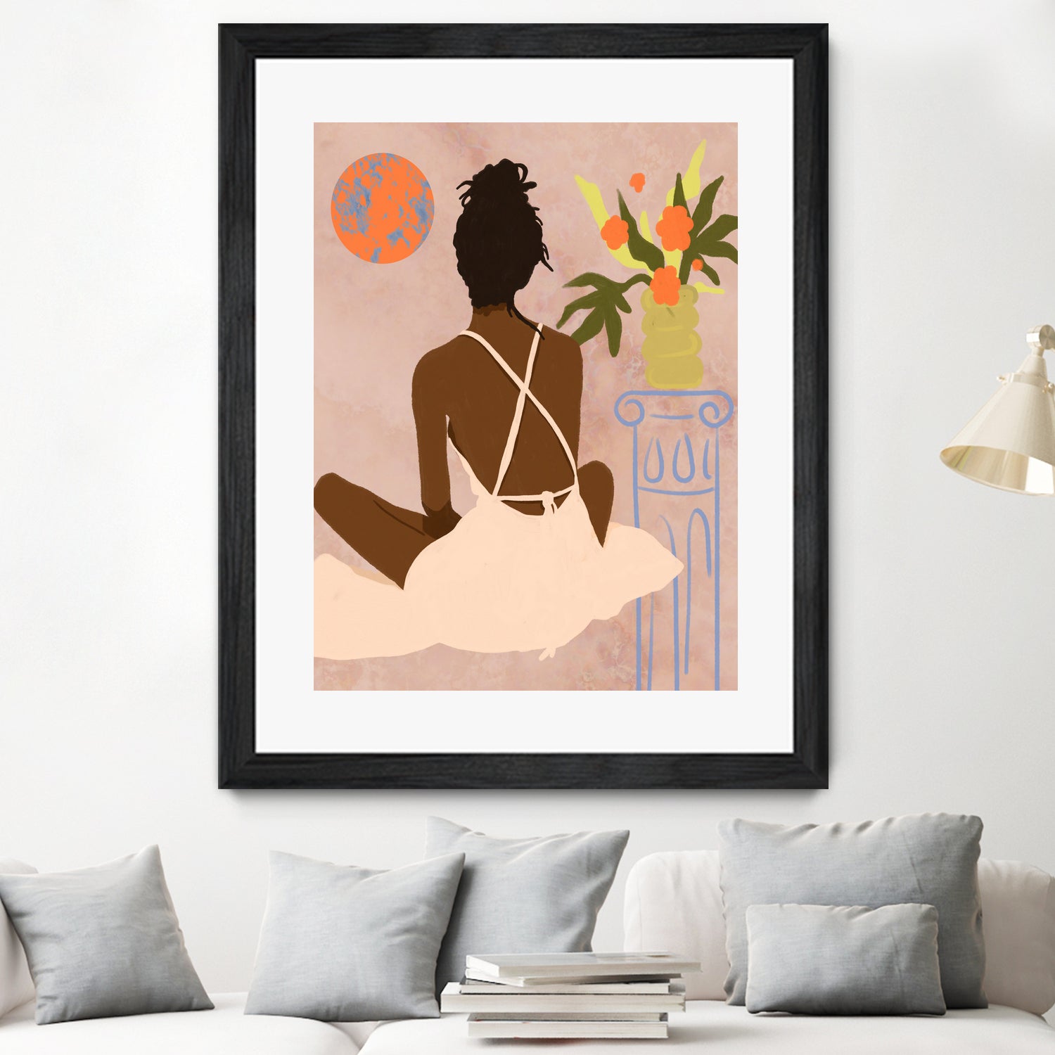 Gazing into the Abyss by Kintsugi99 on GIANT ART - orange framed canvas