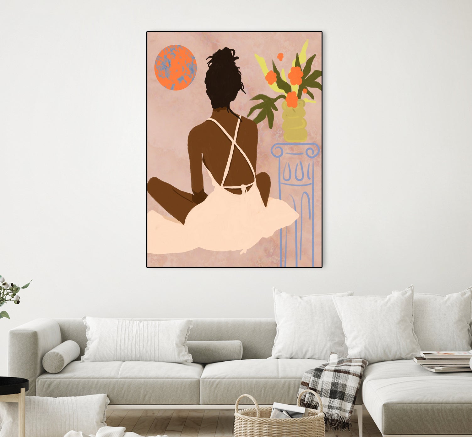 Gazing into the Abyss by Kintsugi99 on GIANT ART - orange framed canvas