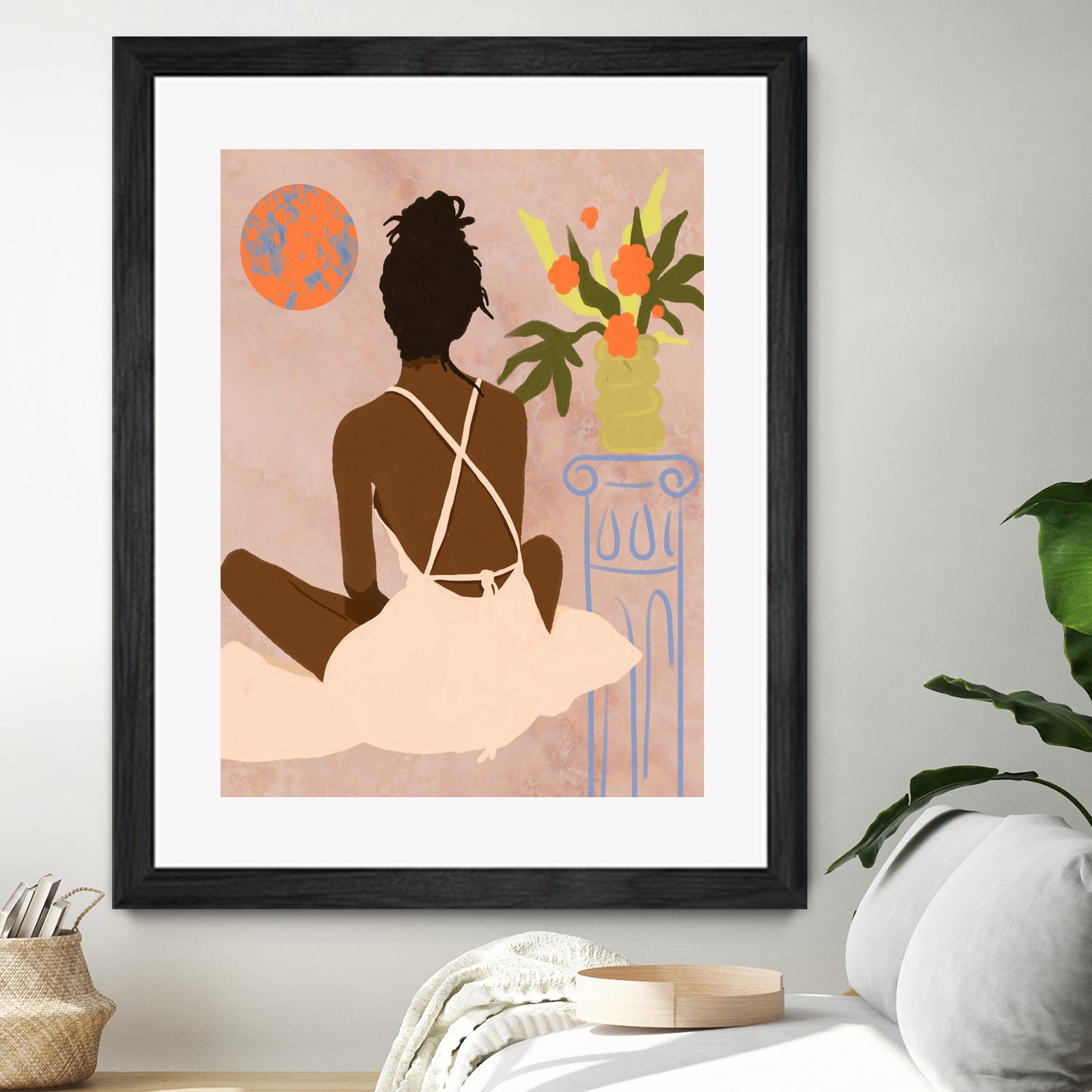 Gazing into the Abyss by Kintsugi99 on GIANT ART - orange framed canvas