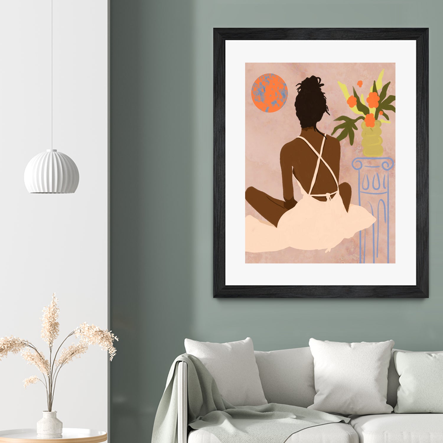 Gazing into the Abyss by Kintsugi99 on GIANT ART - orange framed canvas