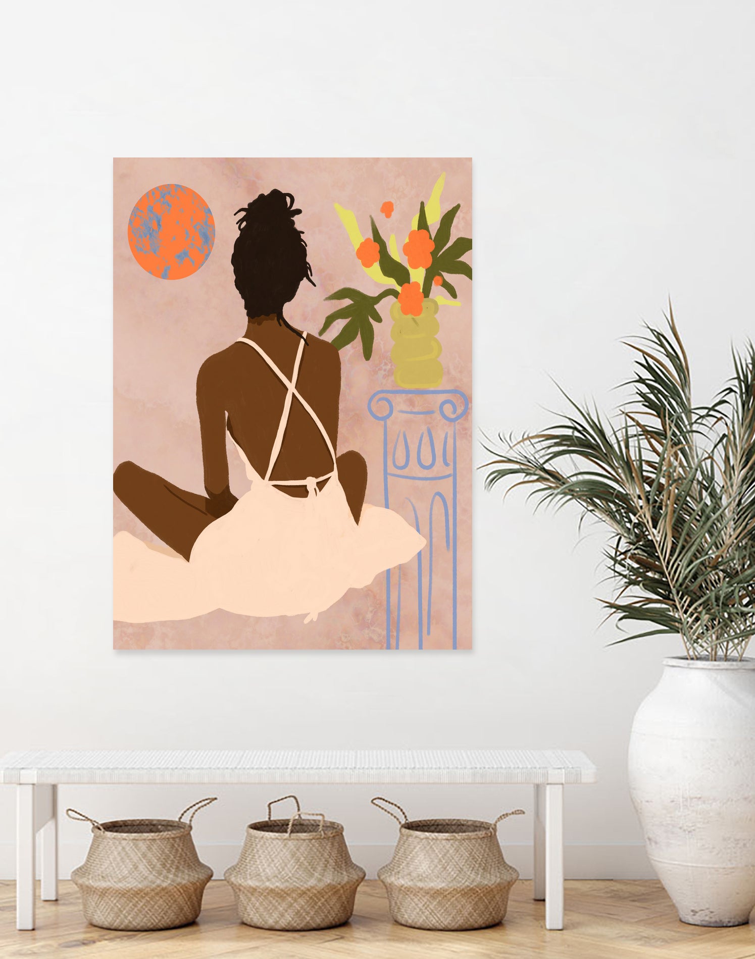 Gazing into the Abyss by Kintsugi99 on GIANT ART - orange framed canvas