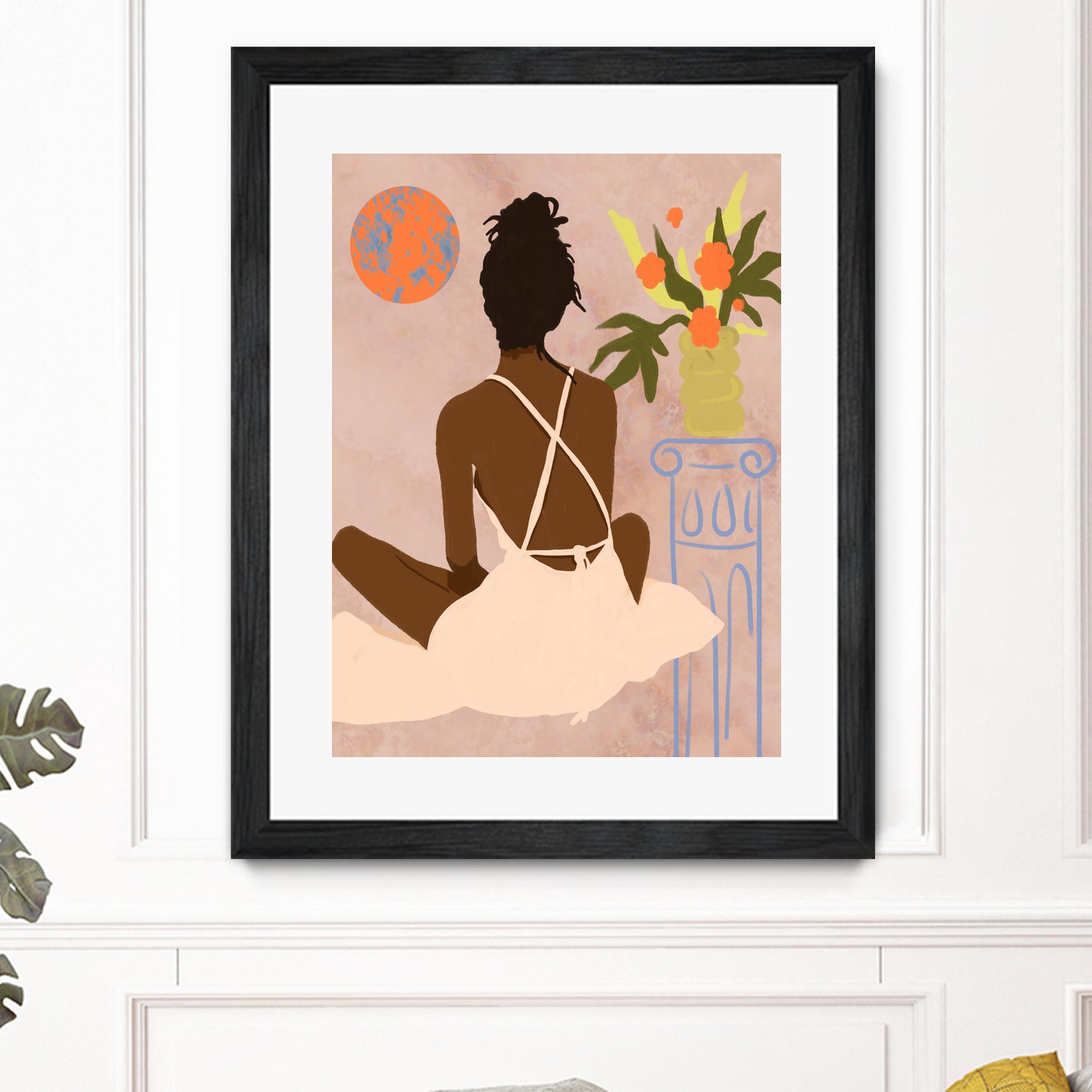 Gazing into the Abyss by Kintsugi99 on GIANT ART - orange framed canvas