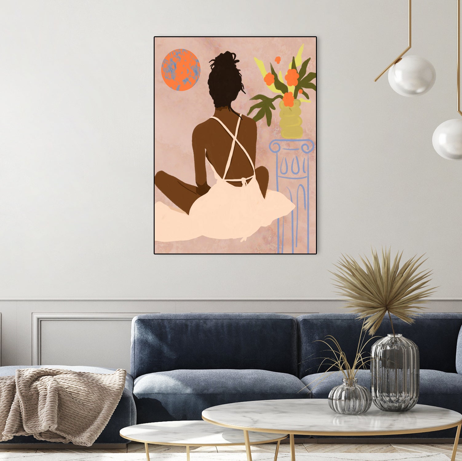 Gazing into the Abyss by Kintsugi99 on GIANT ART - orange framed canvas