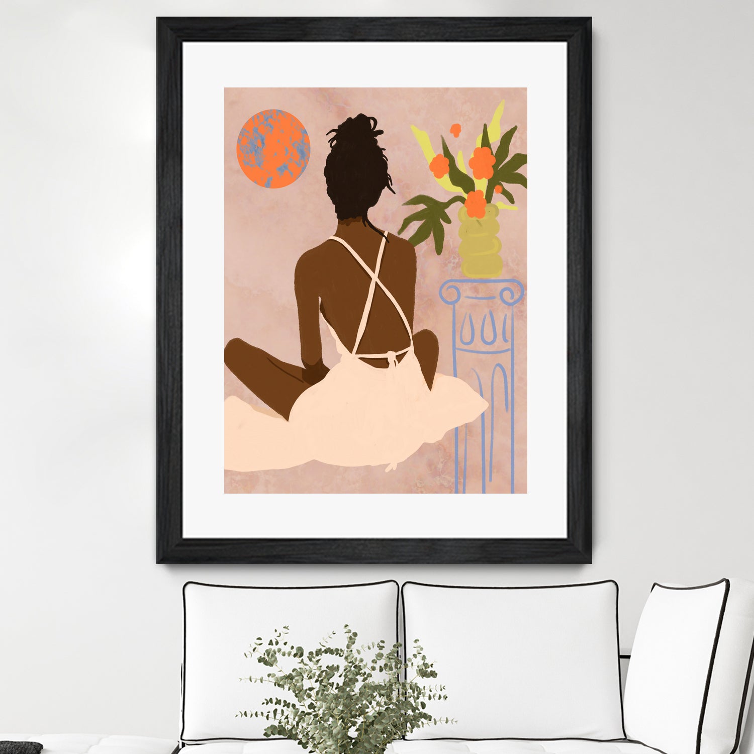 Gazing into the Abyss by Kintsugi99 on GIANT ART - orange framed canvas