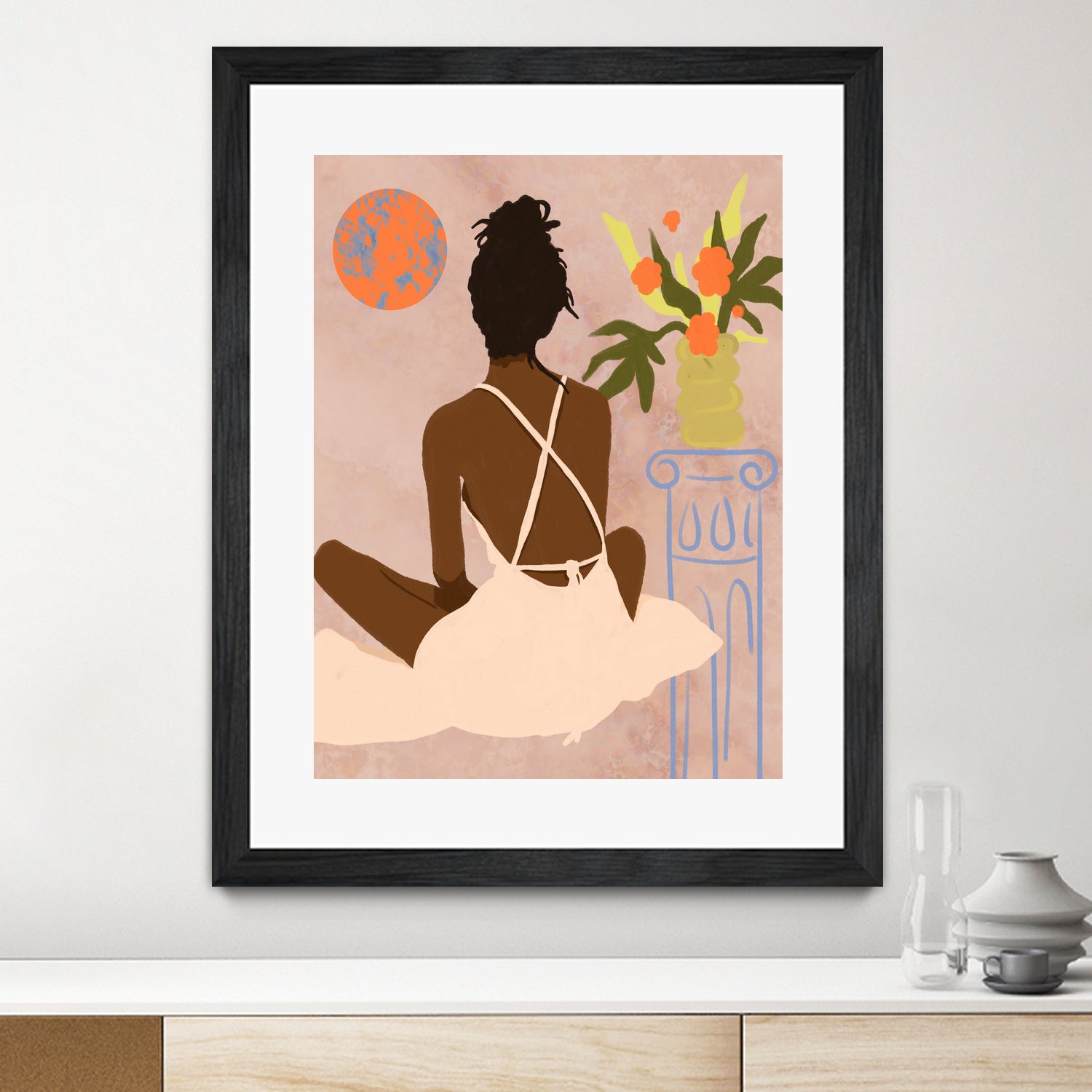 Gazing into the Abyss by Kintsugi99 on GIANT ART - orange framed canvas