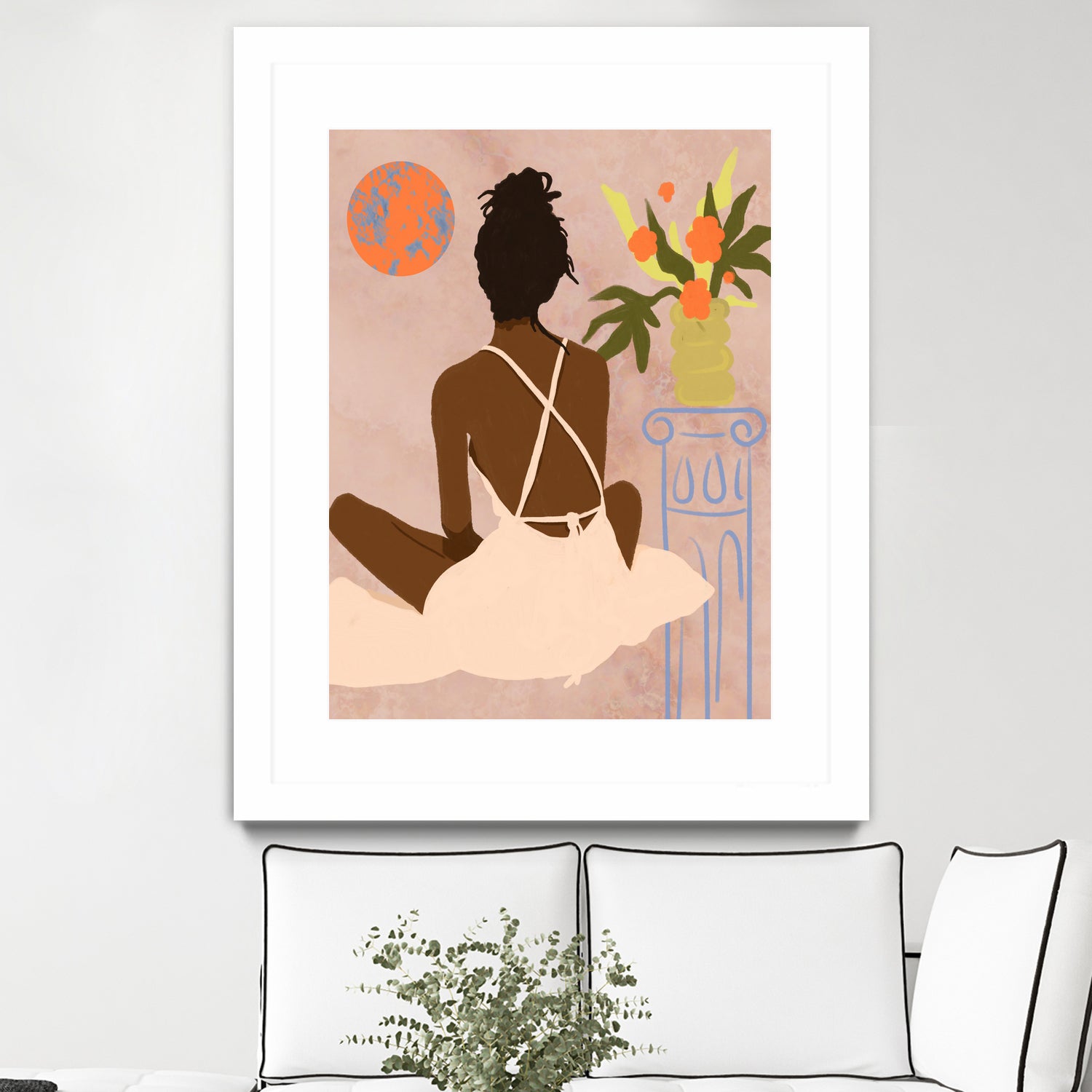 Gazing into the Abyss by Kintsugi99 on GIANT ART - orange framed canvas