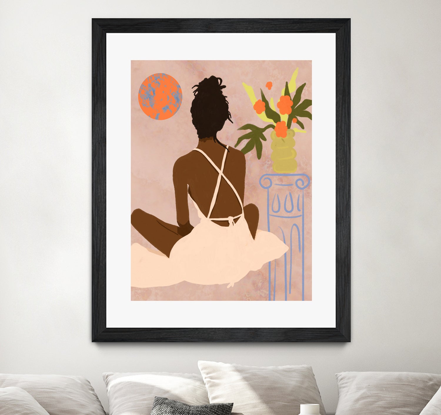 Gazing into the Abyss by Kintsugi99 on GIANT ART - orange framed canvas