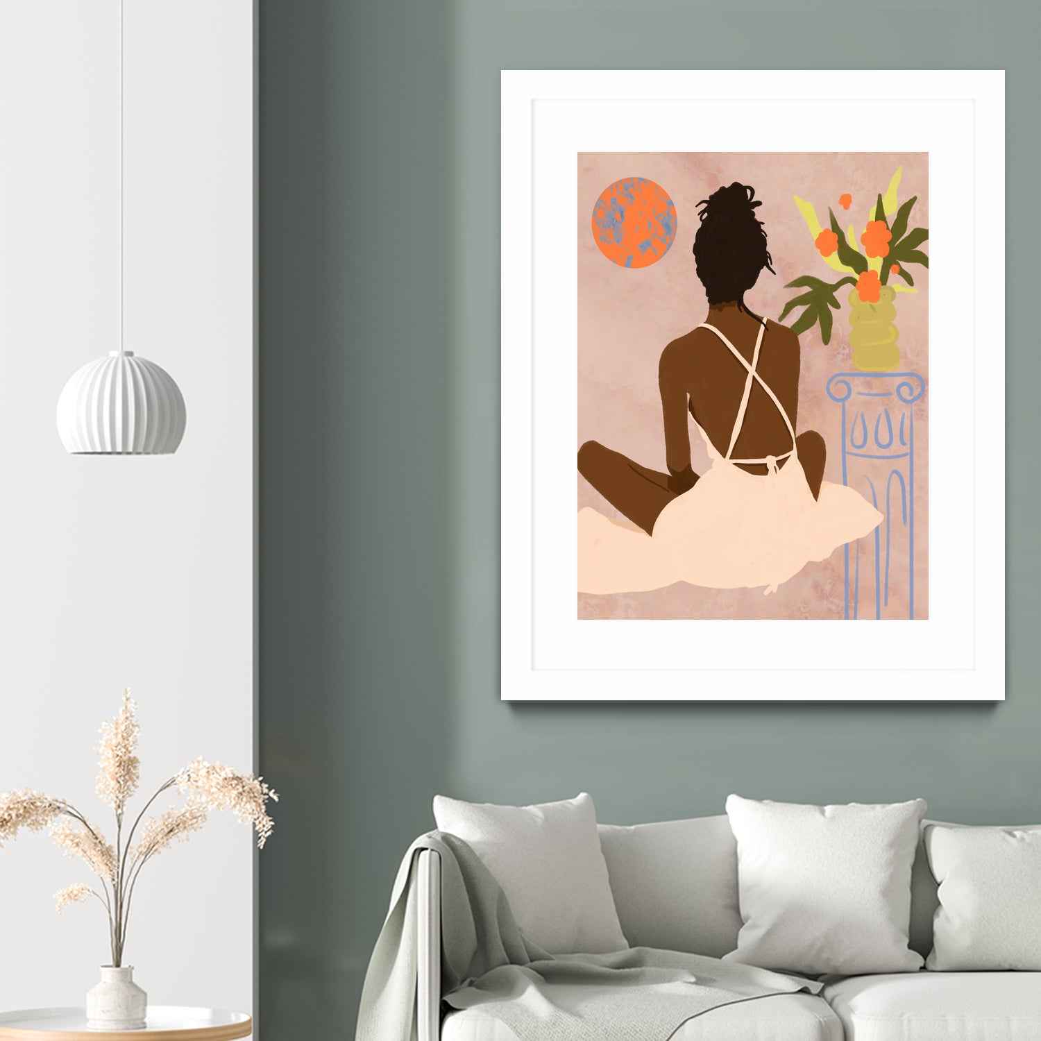 Gazing into the Abyss by Kintsugi99 on GIANT ART - orange framed canvas