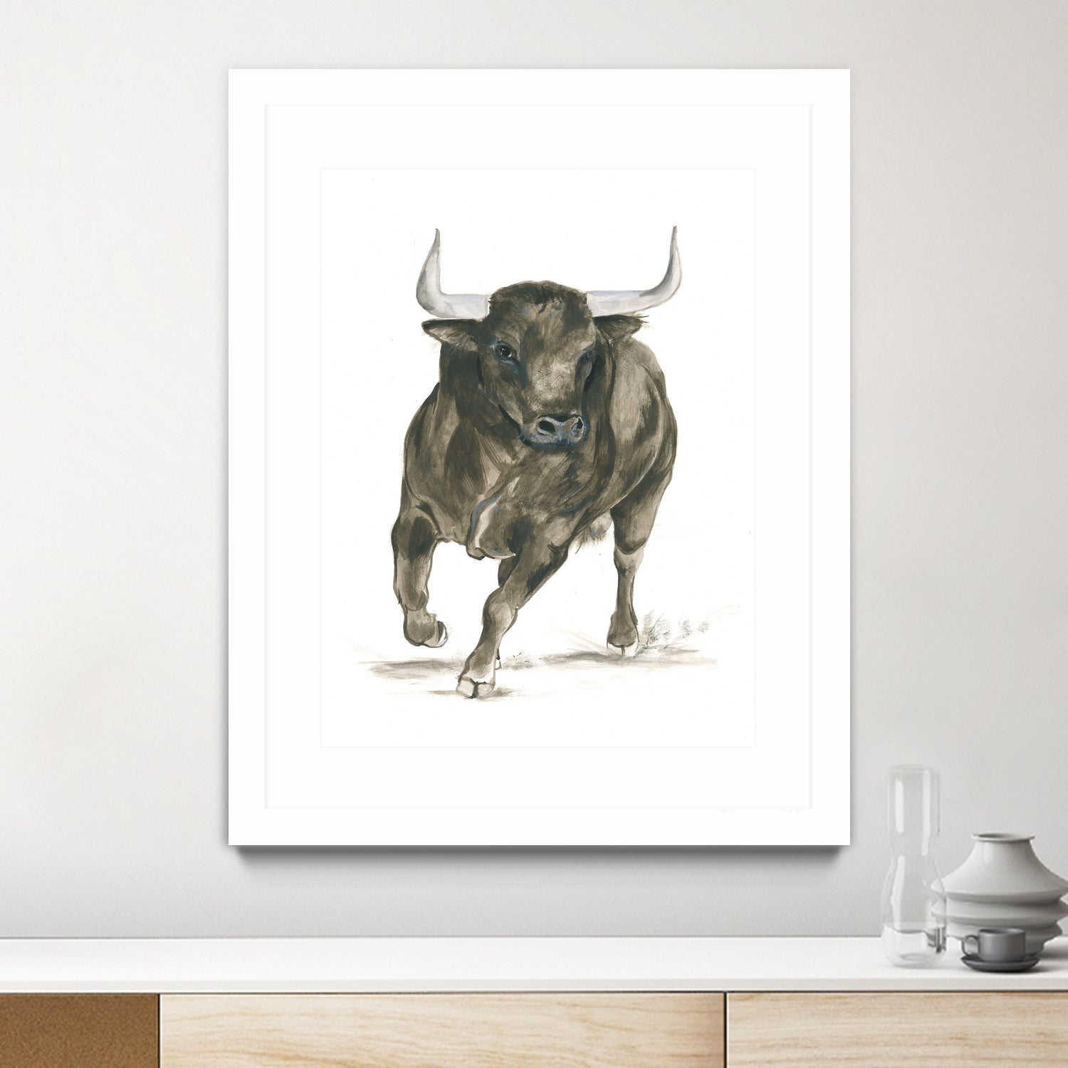 Charging Bull Power by Isabelle Brent on GIANT ART - 4885 illustration