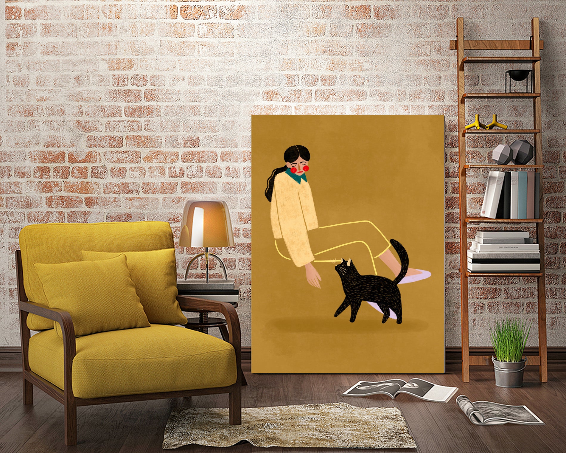 Cat Mum by Bea Muller on GIANT ART - figurative cat