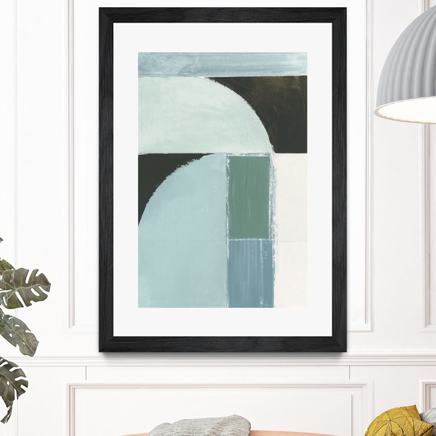 Abstract Blue Shapes No1 Print by cartissi on GIANT ART - abstract painting