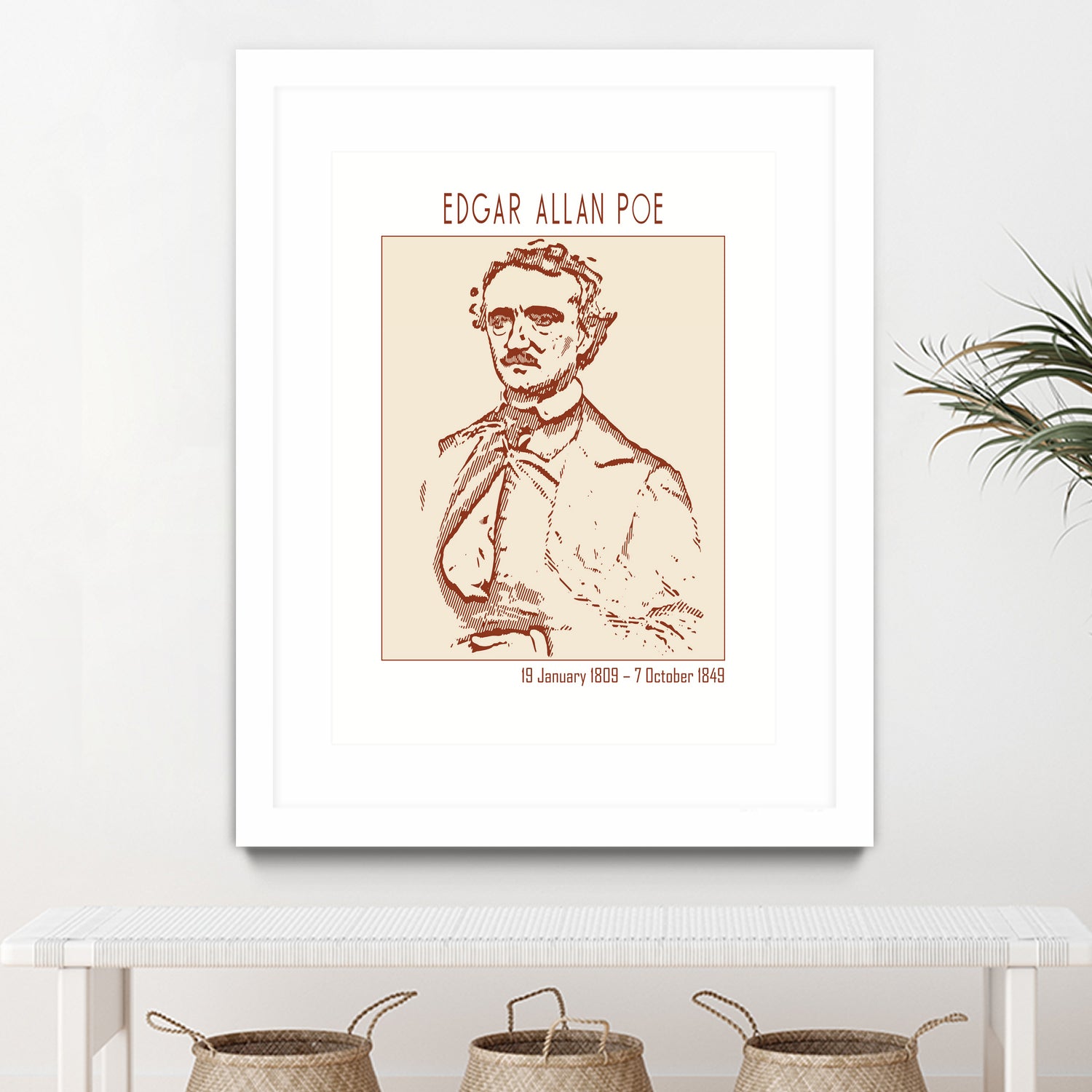 Vintage Poe Portrait by Doa Project on GIANT ART - 3000 illustration