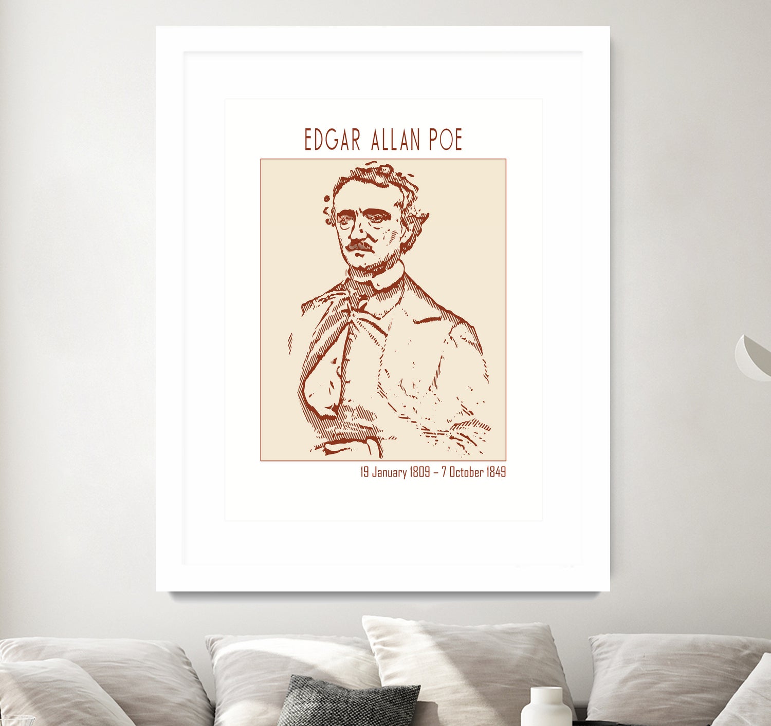 Vintage Poe Portrait by Doa Project on GIANT ART - 3000 illustration