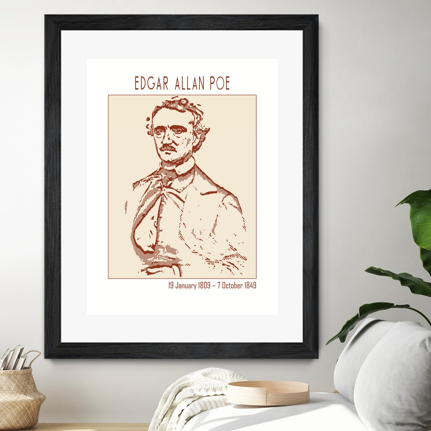 Vintage Poe Portrait by Doa Project on GIANT ART - 3000 illustration
