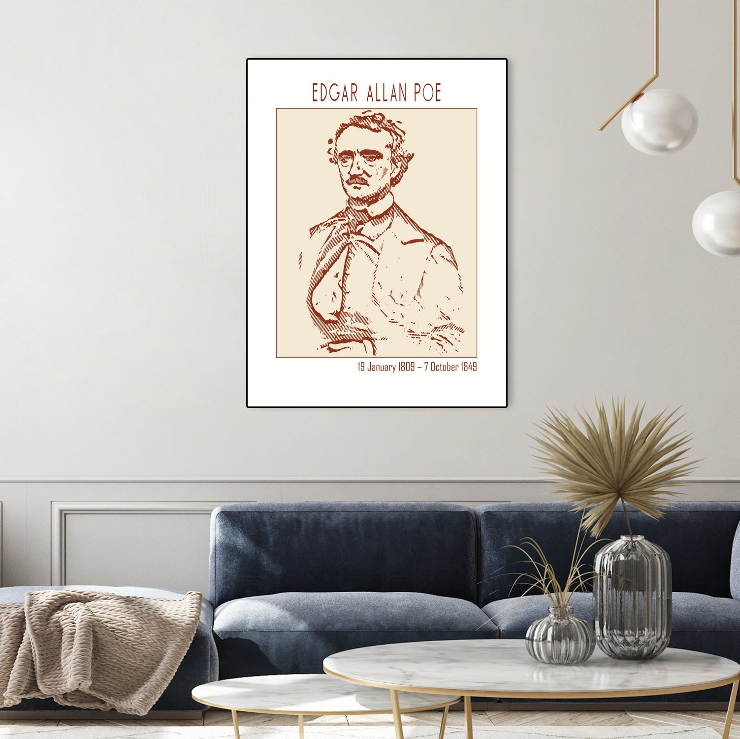 Vintage Poe Portrait by Doa Project on GIANT ART - 3000 illustration