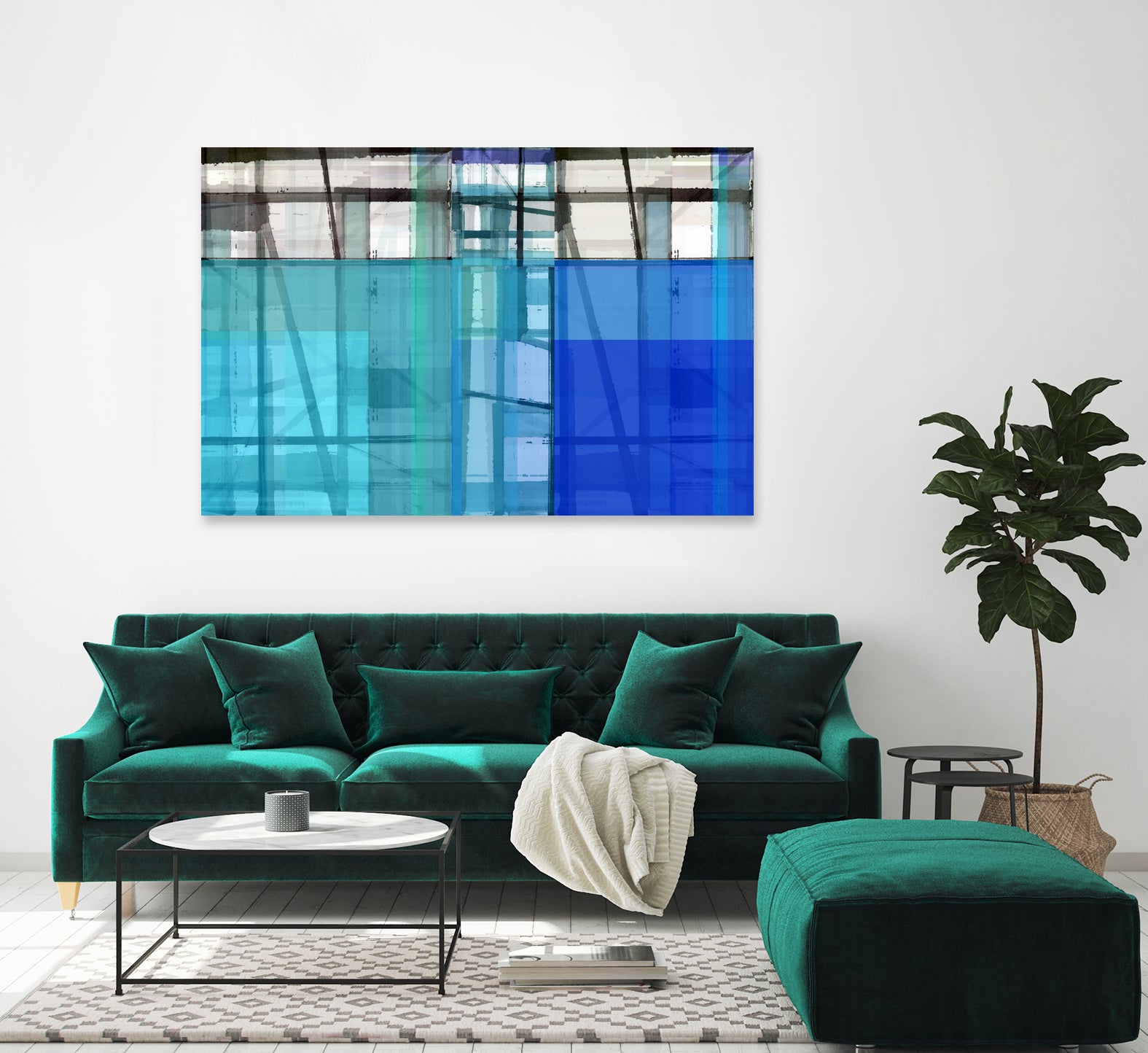 Living By The Ocean 1 by Cartissi on GIANT ART - blue abstract