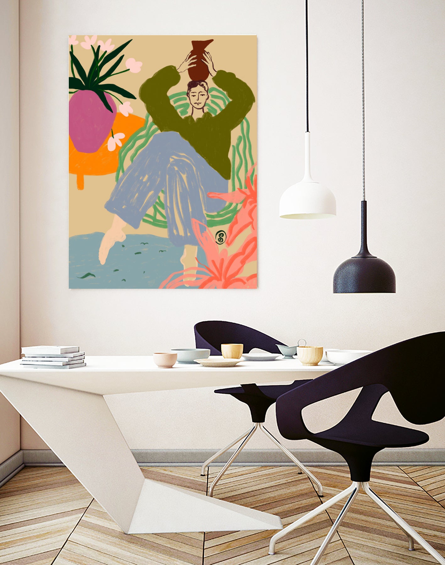 Woman With a Vessel by Sandra Poliakov on GIANT ART - figurative woman