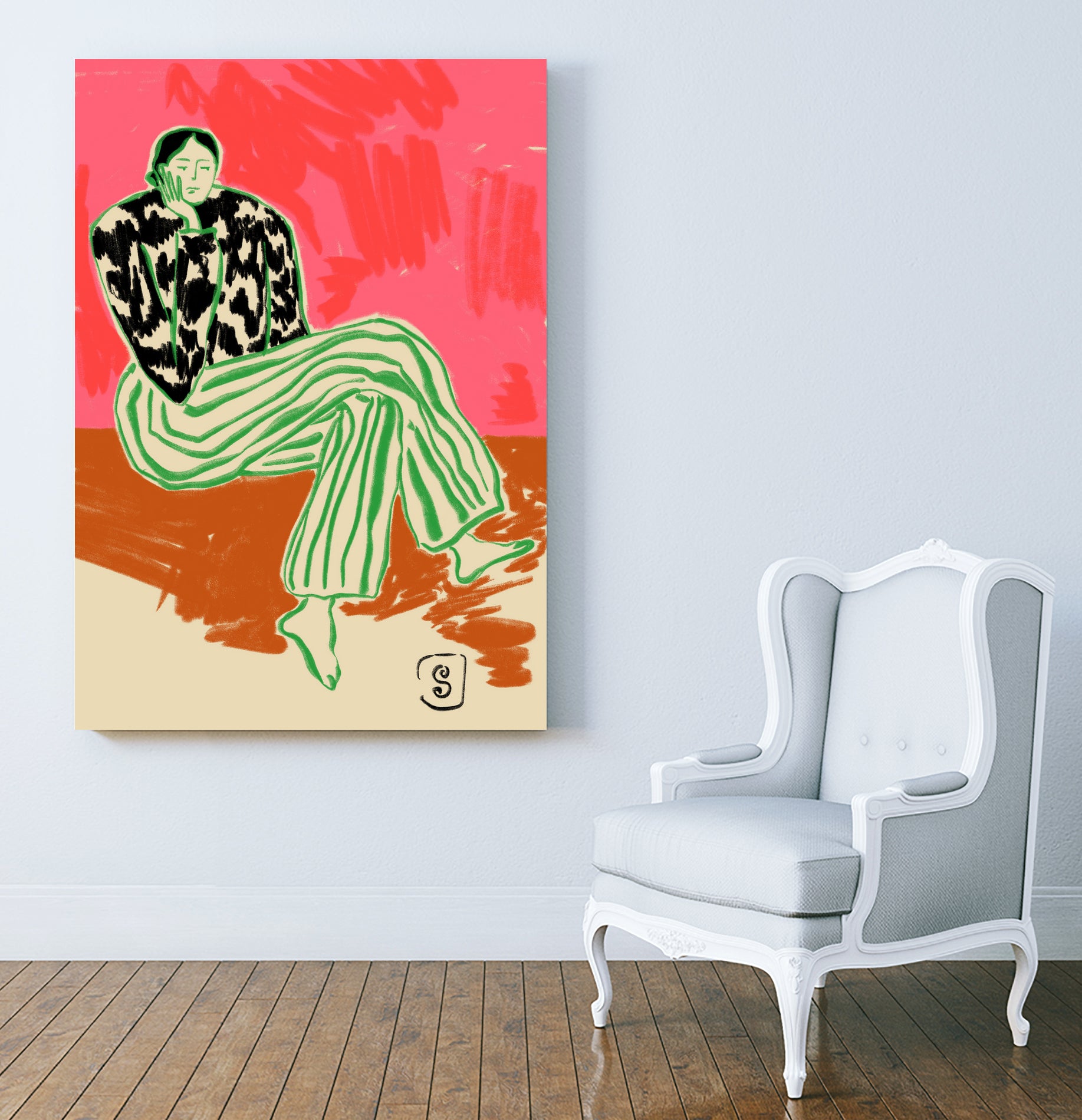 Calm Woman Portrait by Sandra Poliakov on GIANT ART - figurative woman