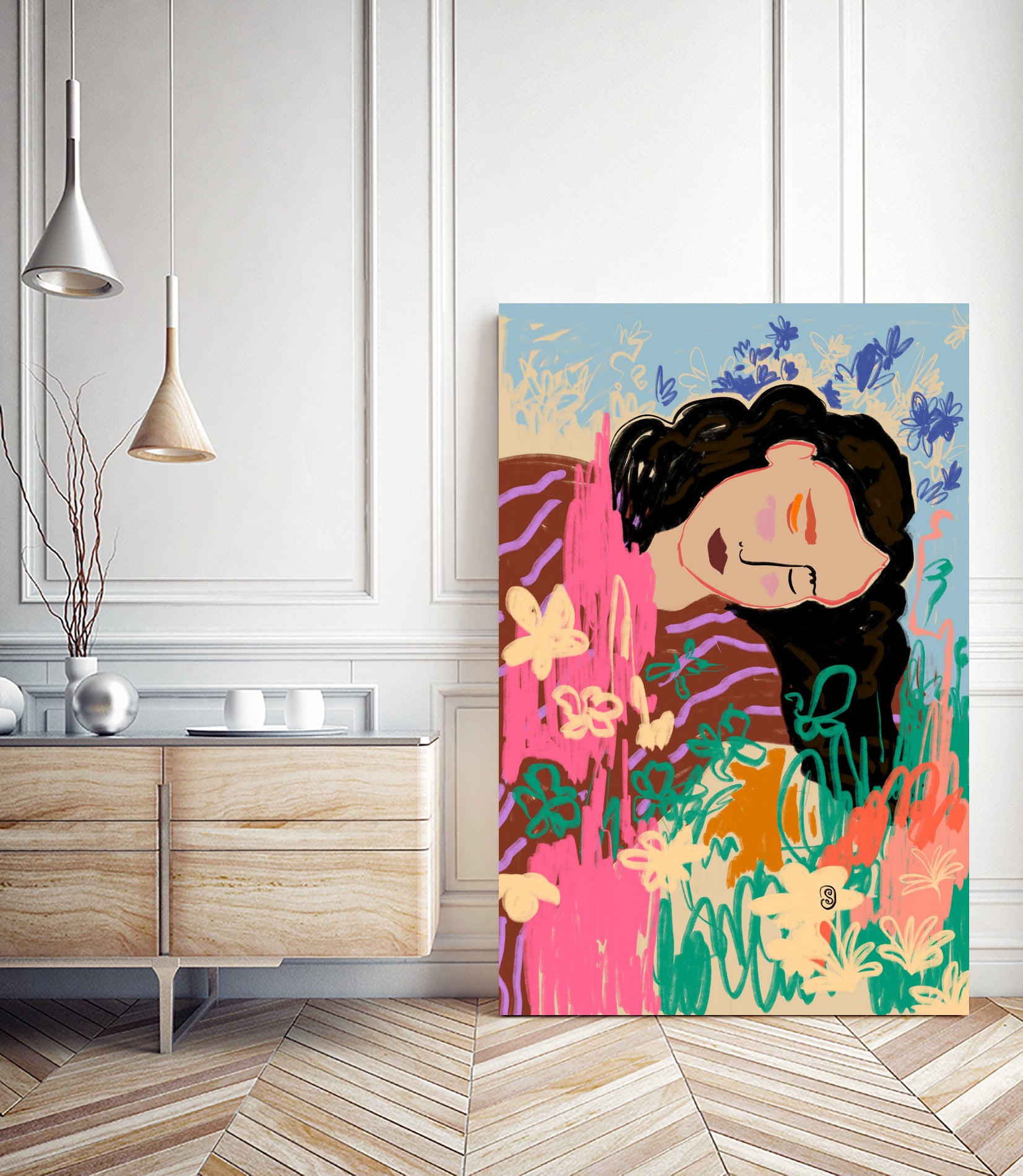 DAY DREAMING by Sandra Poliakov on GIANT ART - figurative drawing