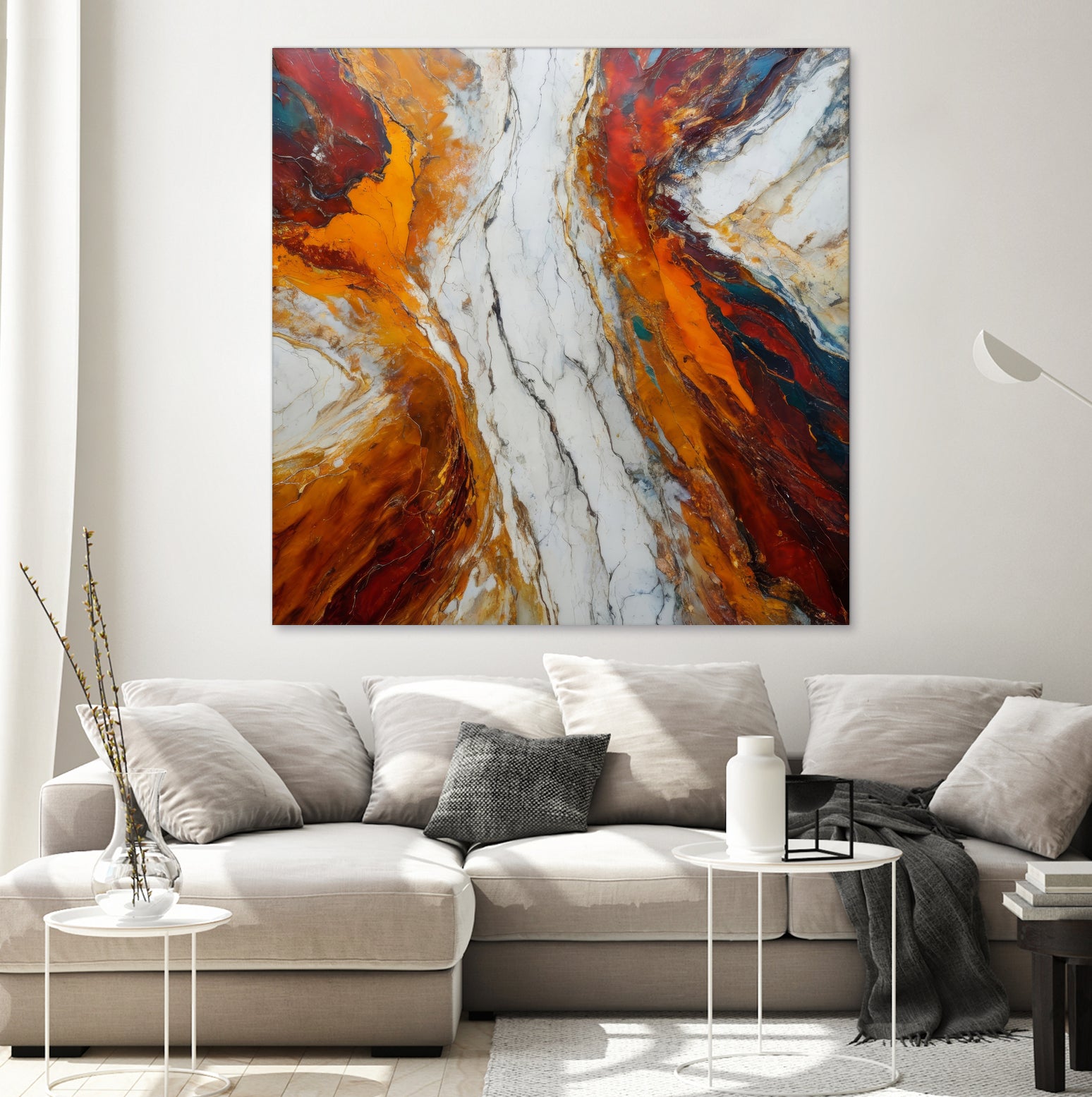 Fiery Orange And Red Hues by Alpenglow Workshop on GIANT ART - abstract abstract art