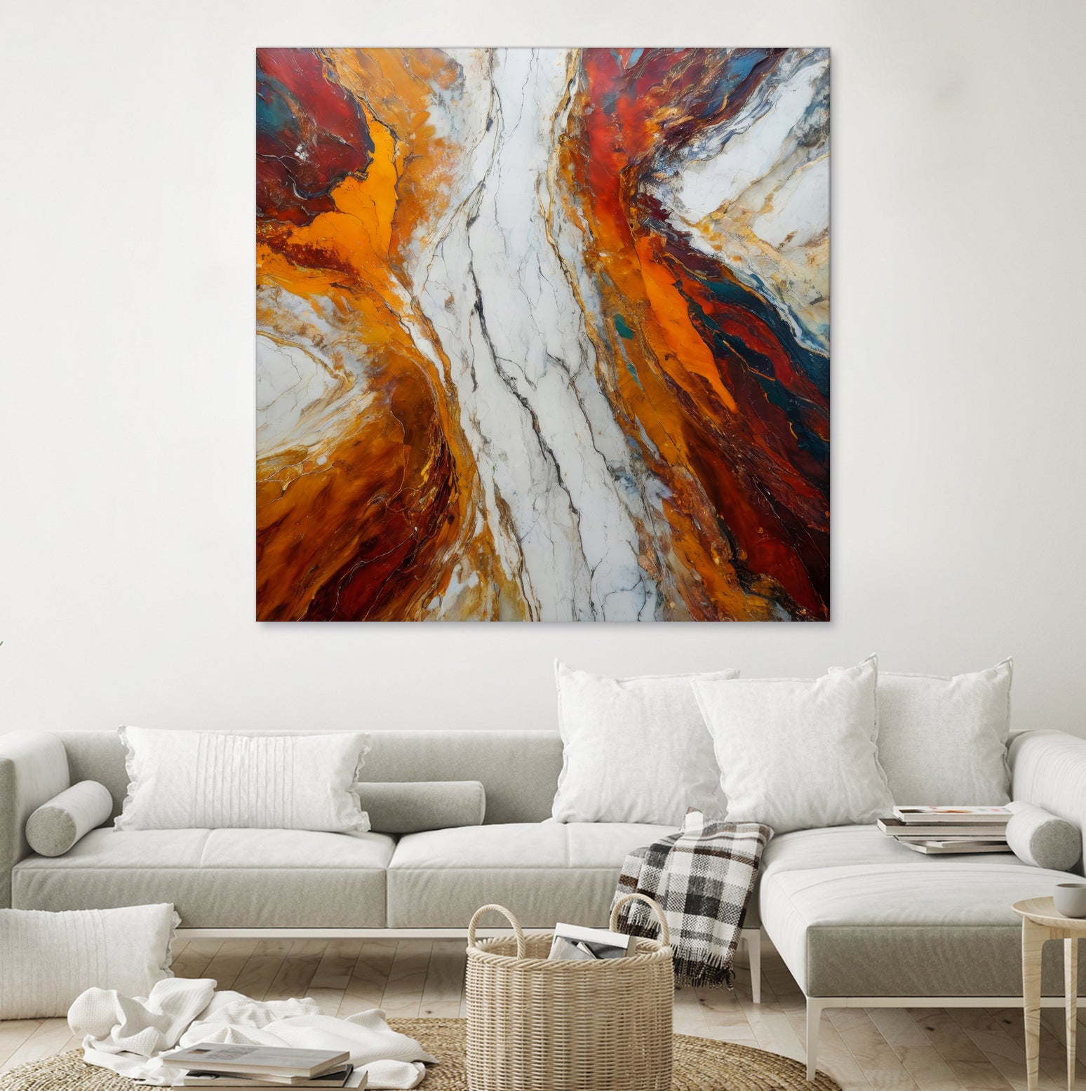 Fiery Orange And Red Hues by Alpenglow Workshop on GIANT ART - abstract abstract art