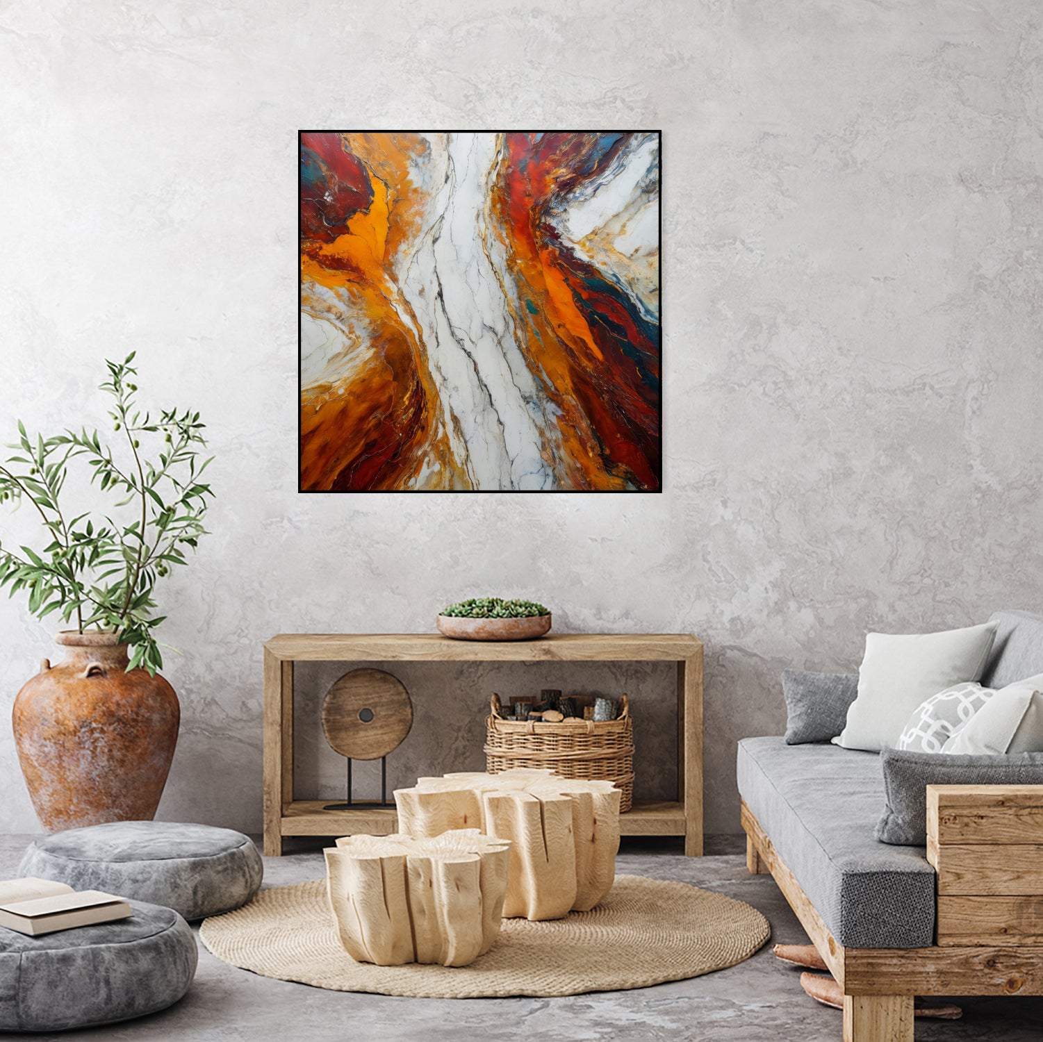 Fiery Orange And Red Hues by Alpenglow Workshop on GIANT ART - abstract abstract art