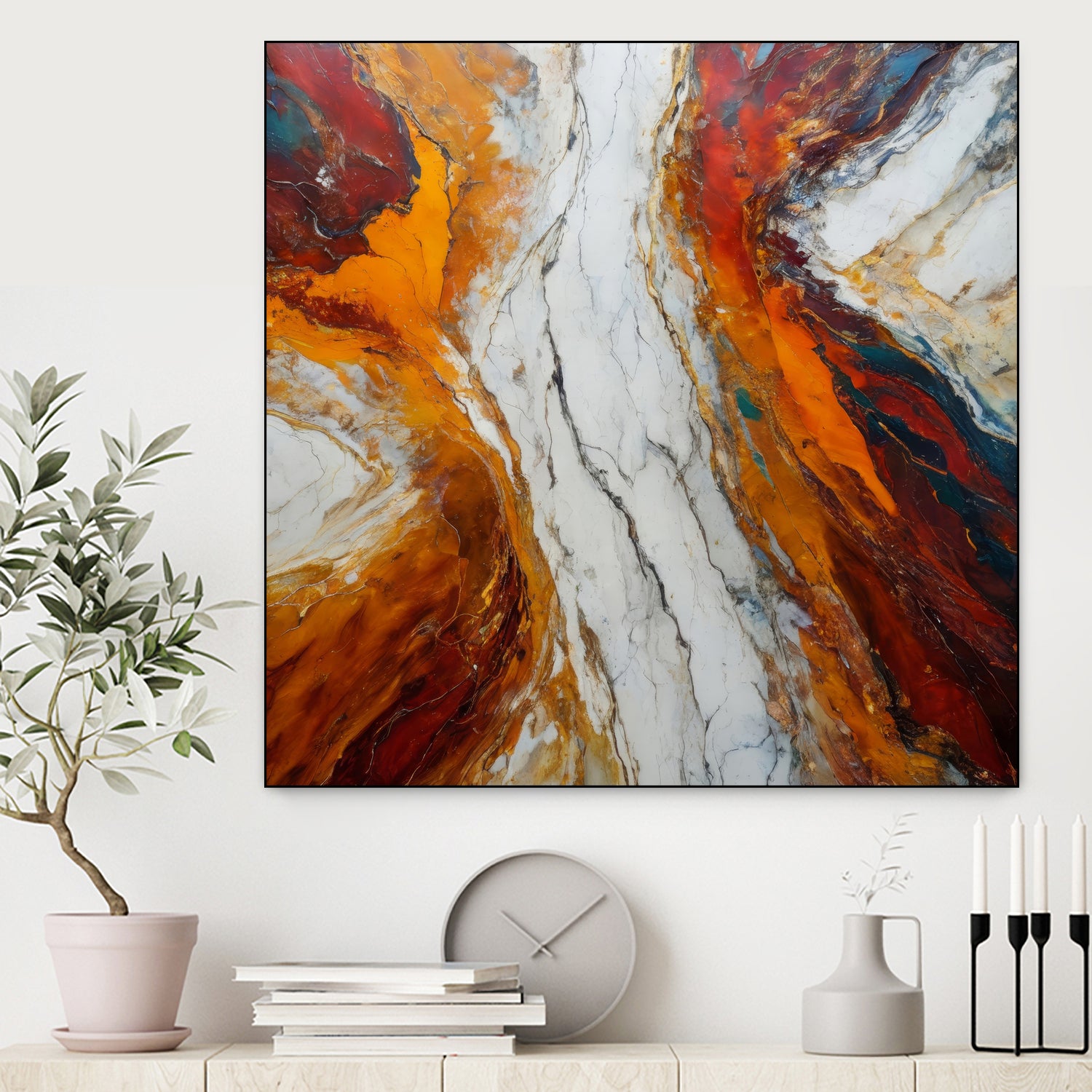Fiery Orange And Red Hues by Alpenglow Workshop on GIANT ART - abstract abstract art