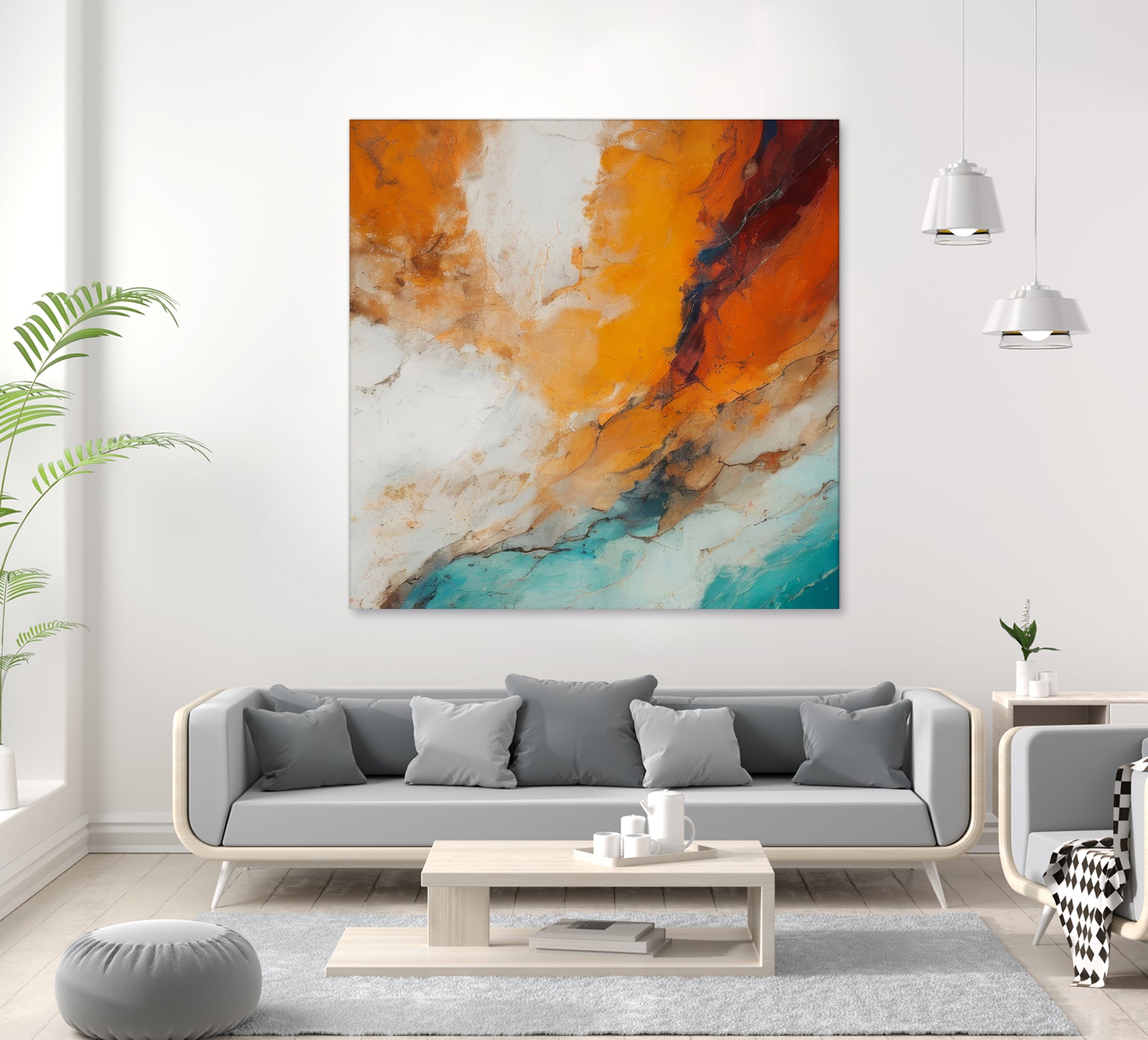 Fiery Horizon Burst by Alpenglow Workshop on GIANT ART - abstract abstract art