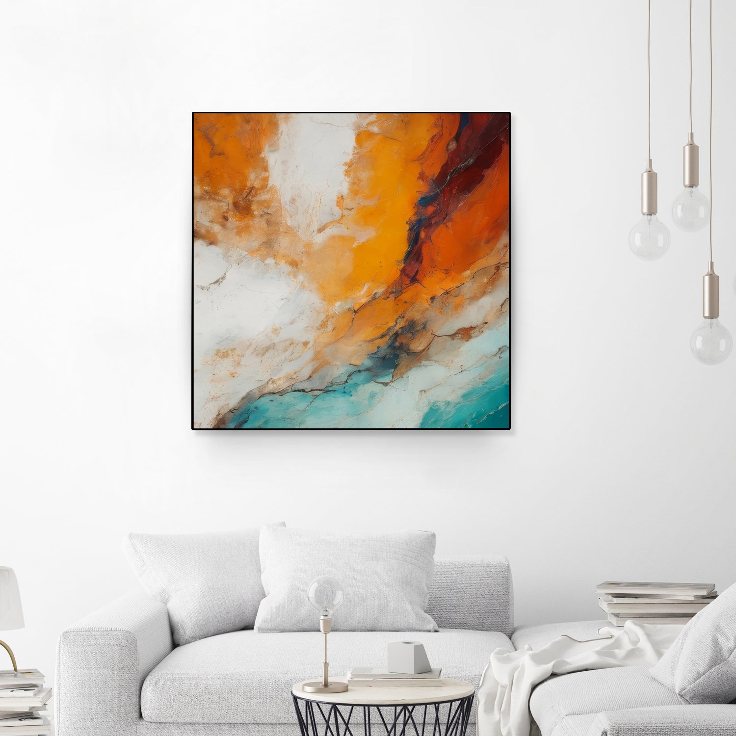 Fiery Horizon Burst by Alpenglow Workshop on GIANT ART - abstract abstract art