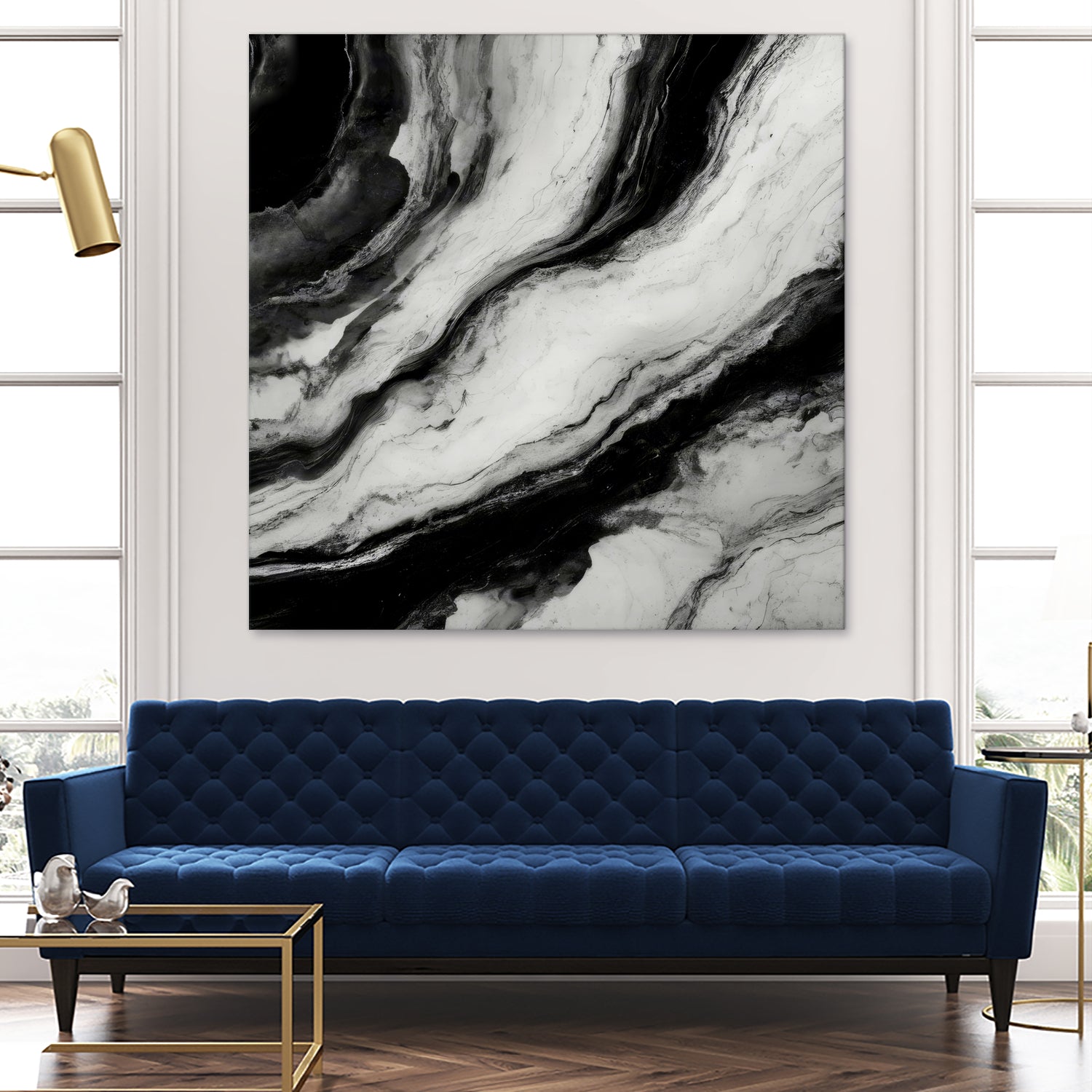 Monochrome Waves by Alpenglow Workshop on GIANT ART - 12000 illustration