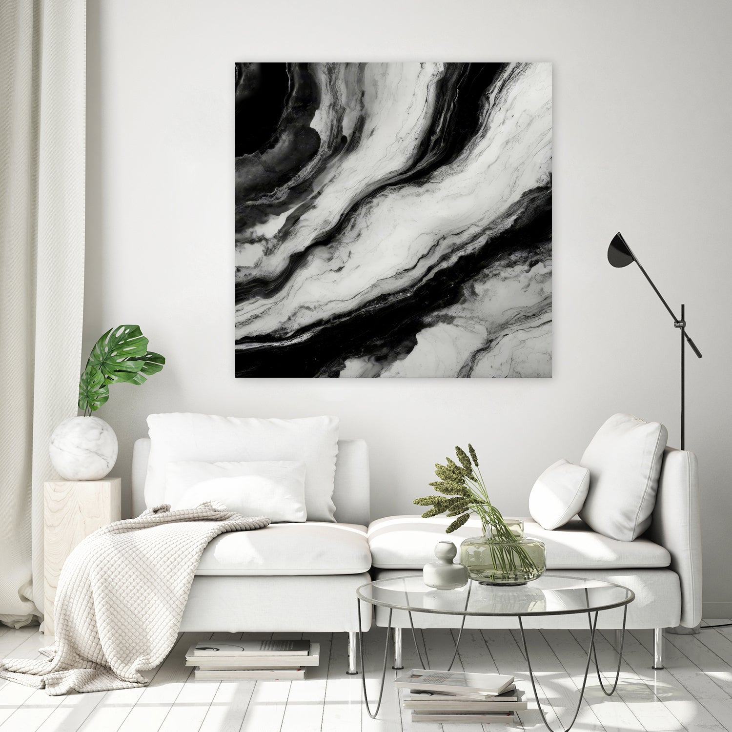 Monochrome Waves by Alpenglow Workshop on GIANT ART - 12000 illustration