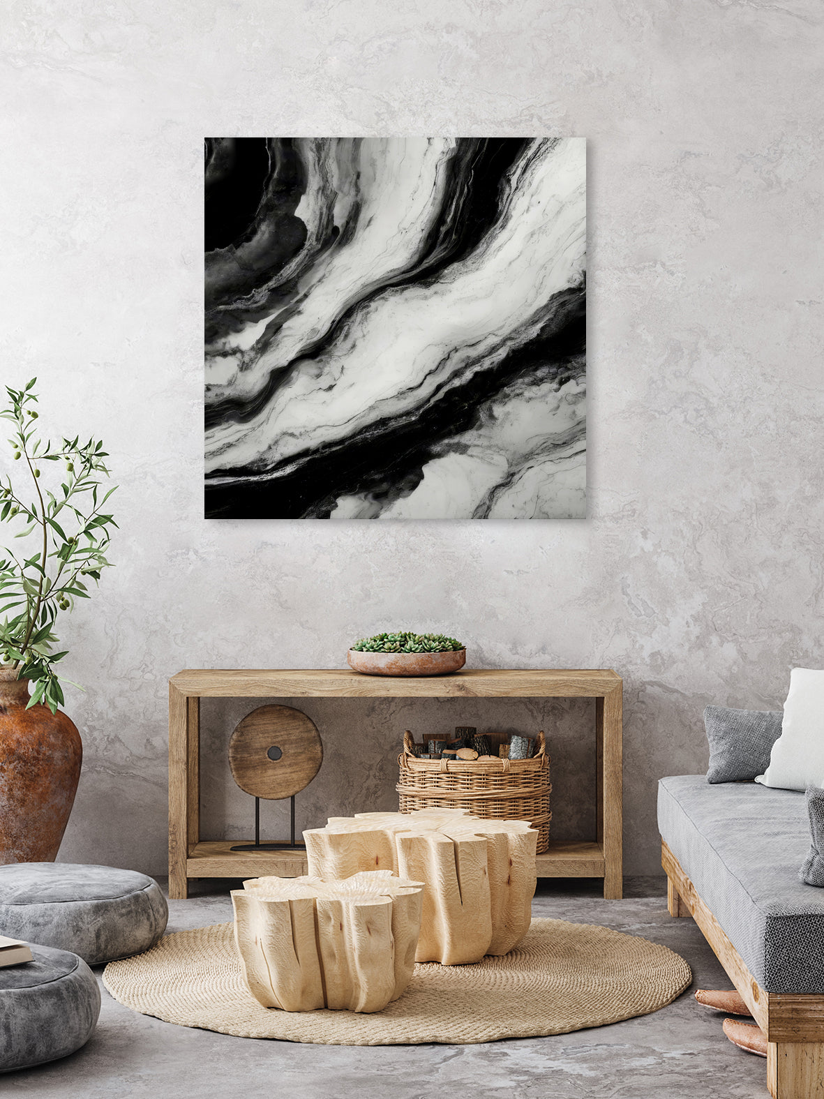 Monochrome Waves by Alpenglow Workshop on GIANT ART - 12000 illustration