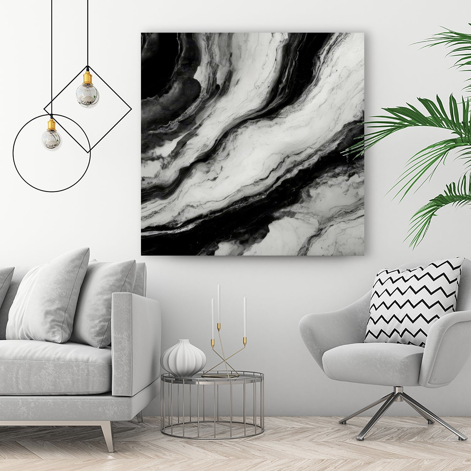 Monochrome Waves by Alpenglow Workshop on GIANT ART - 12000 illustration