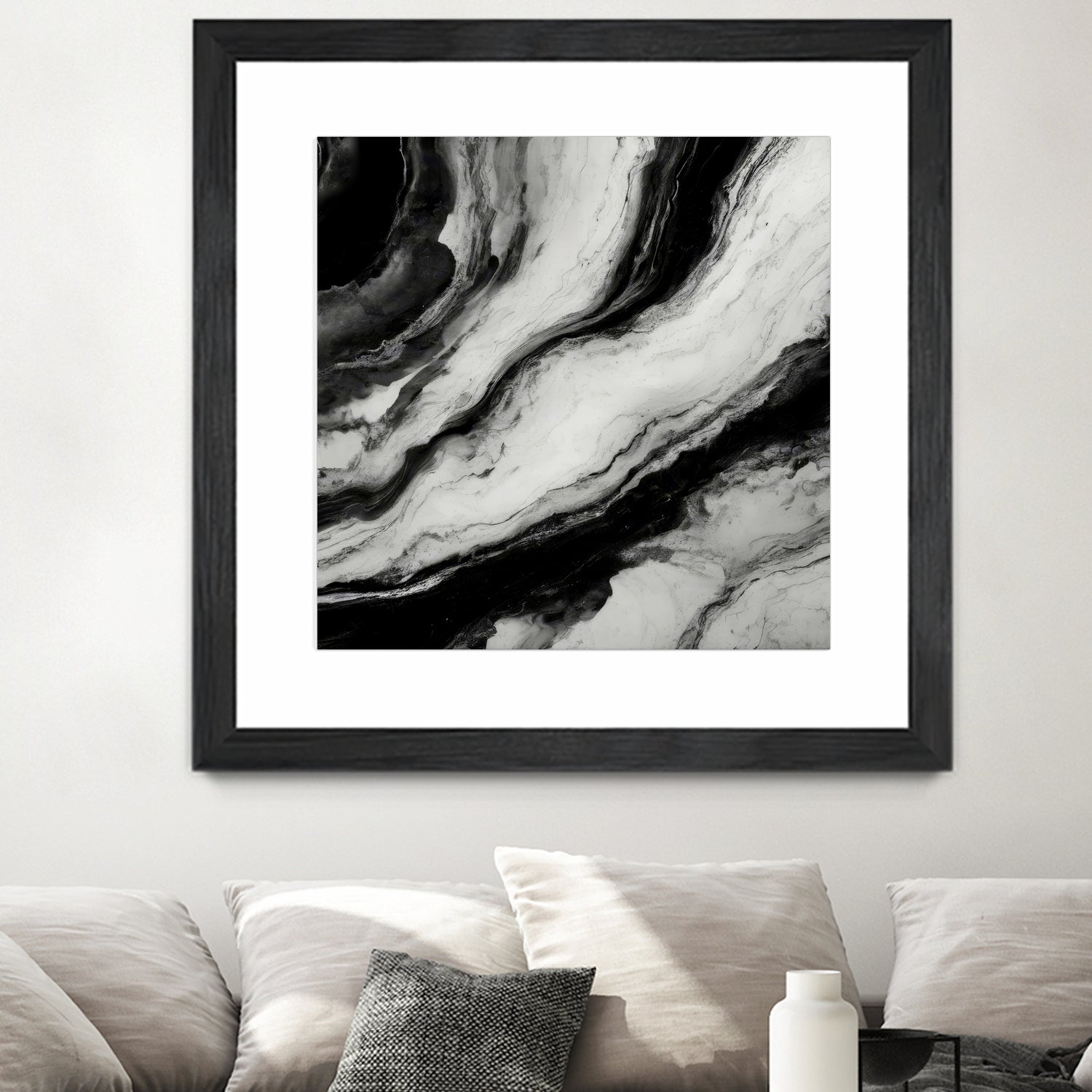 Monochrome Waves by Alpenglow Workshop on GIANT ART - 12000 illustration