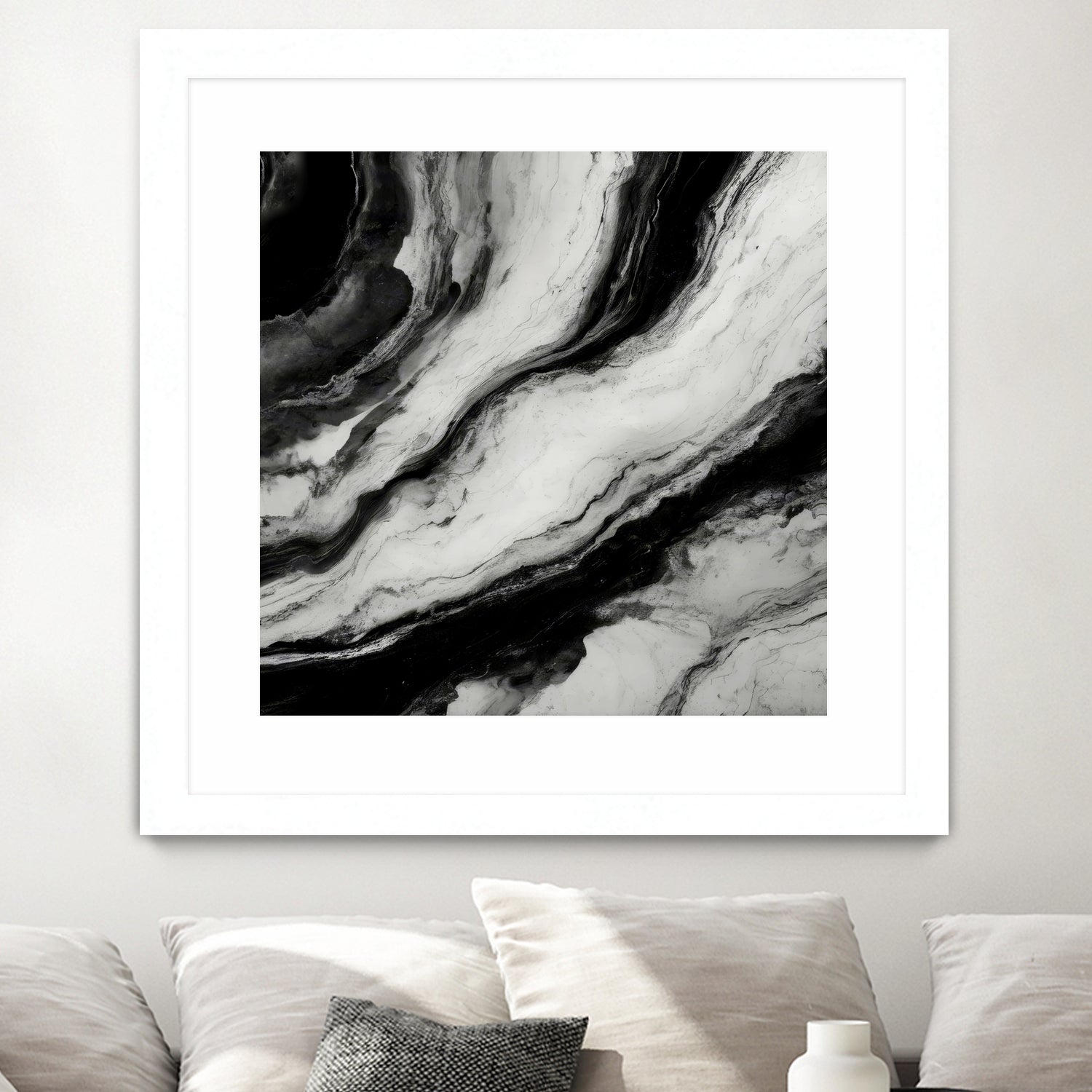 Monochrome Waves by Alpenglow Workshop on GIANT ART - 12000 illustration