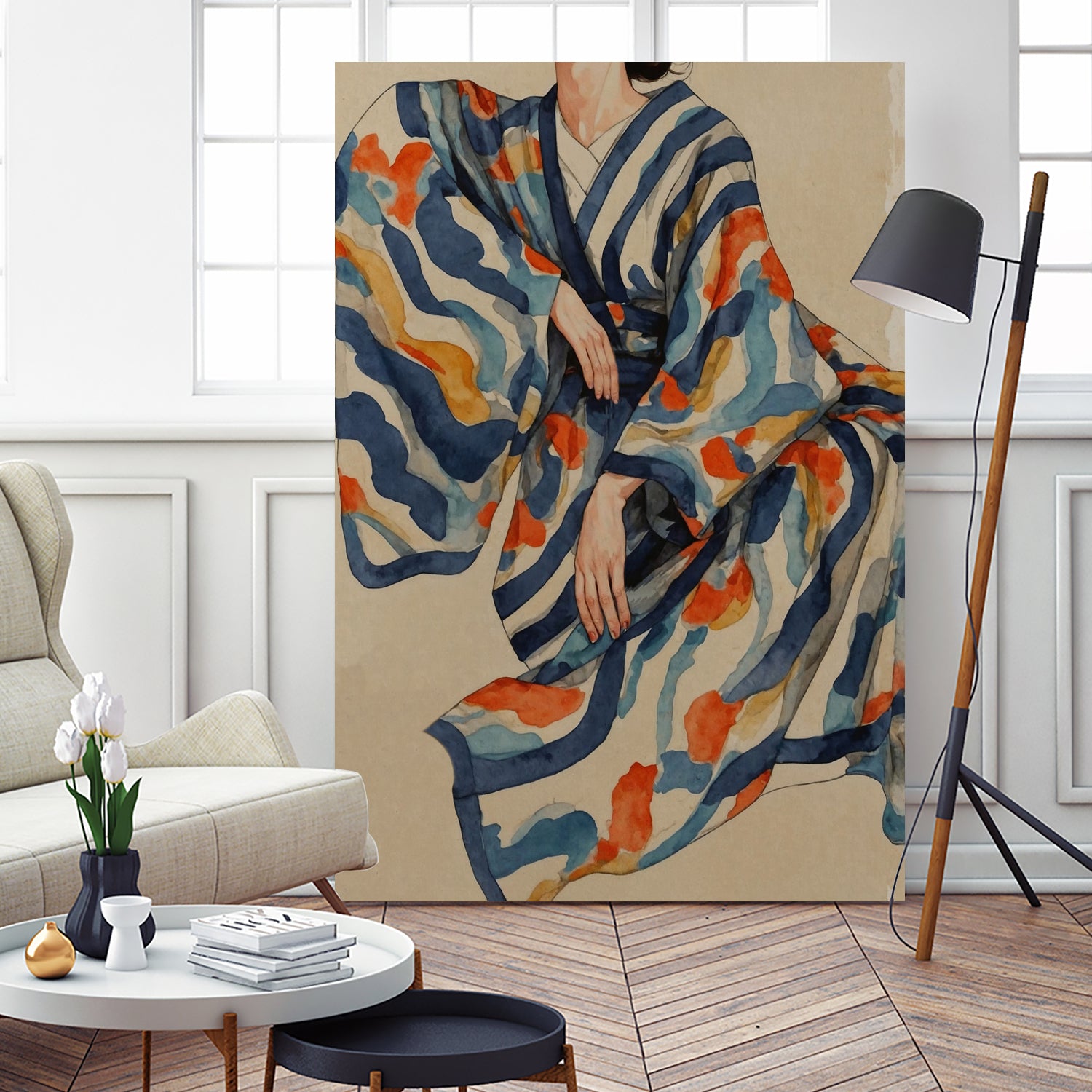 Flowing Kimono Patterns by THE MIUUS STUDIO on GIANT ART - 7200 illustration