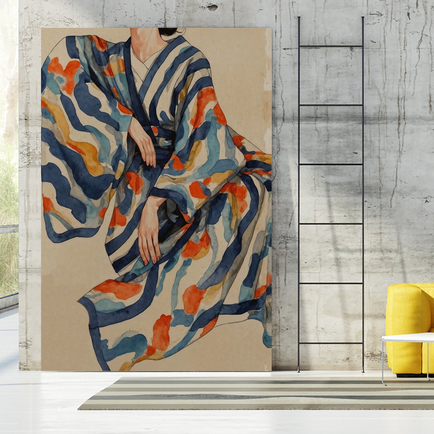 Flowing Kimono Patterns by THE MIUUS STUDIO on GIANT ART - 7200 illustration