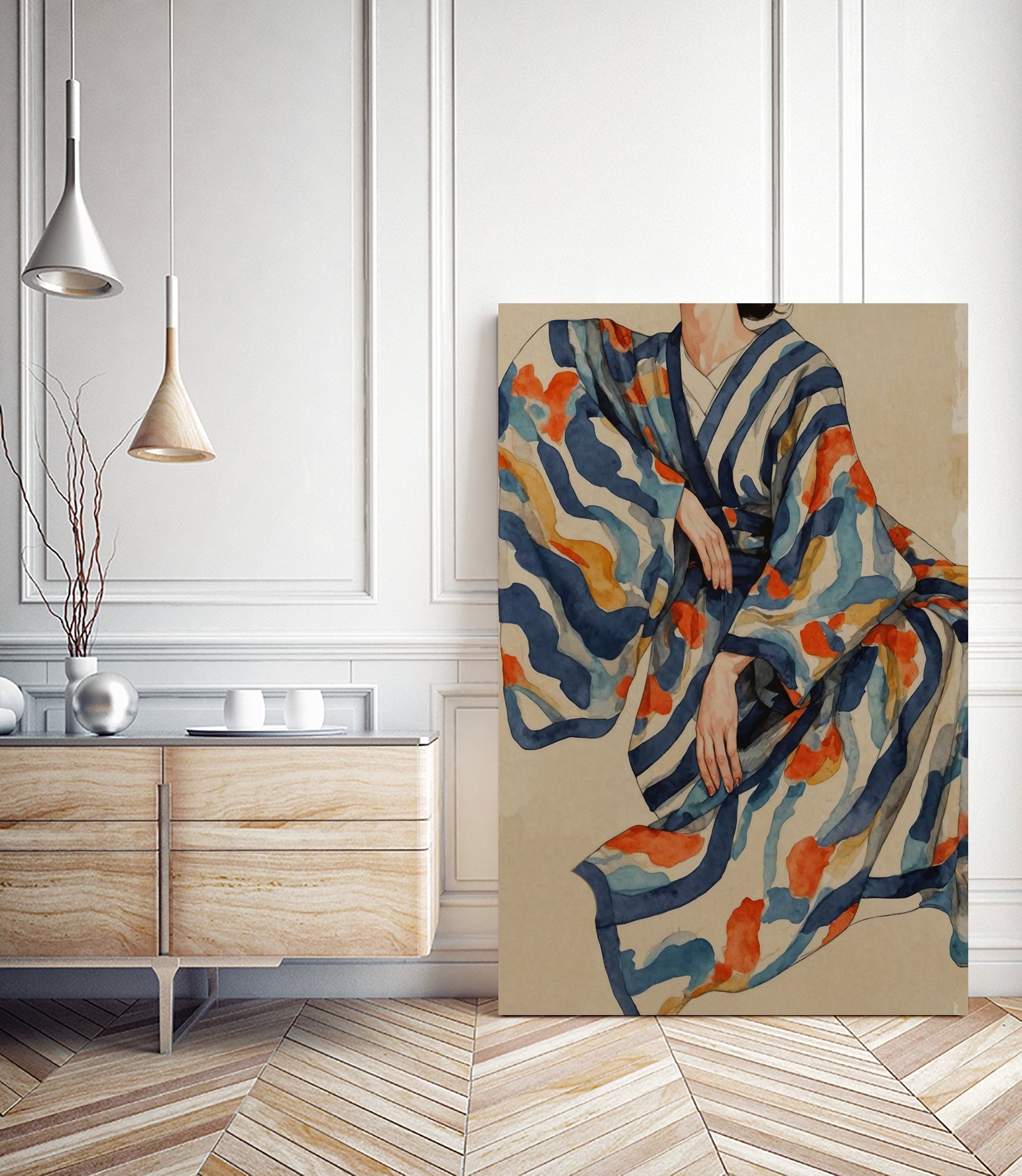 Flowing Kimono Patterns by THE MIUUS STUDIO on GIANT ART - 7200 illustration