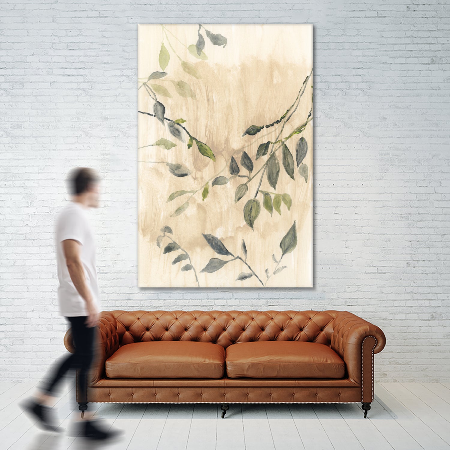 Colour Washed Leaves No1 by cartissi on GIANT ART - leaves flowers and plants leaves