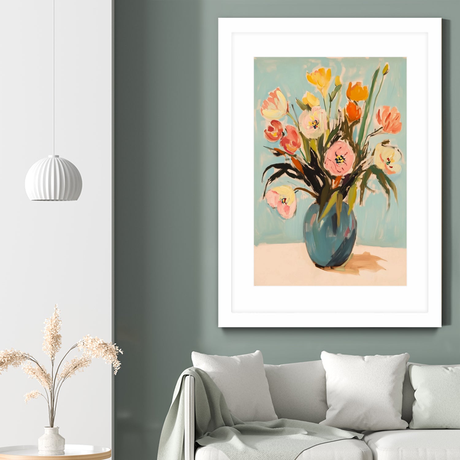 Colorful Flowers in Vase by Melloi Art Prints on GIANT ART - flowers and plants colorful
