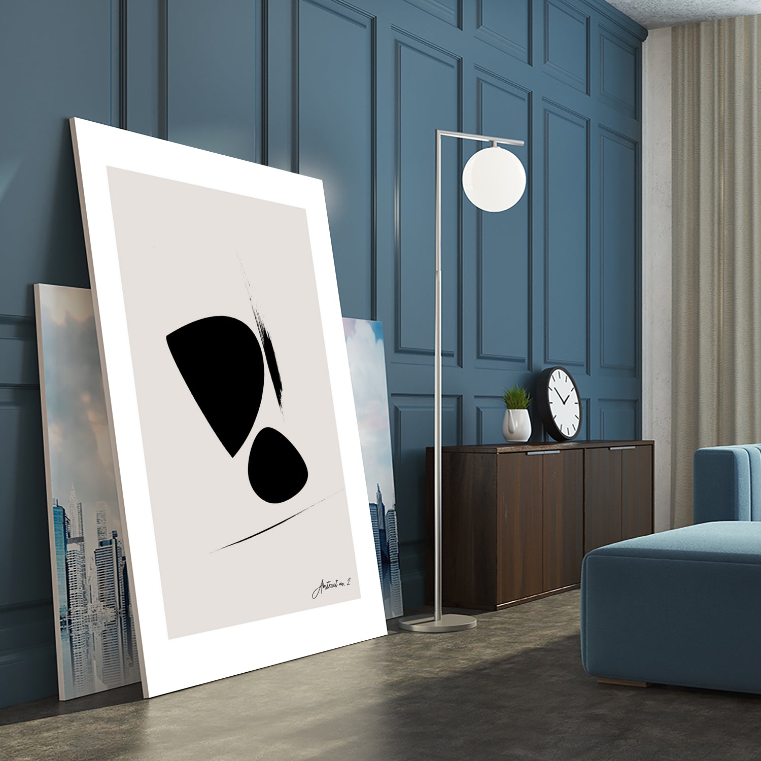 Black Abstract X by Oju Design on GIANT ART - abstract drawing