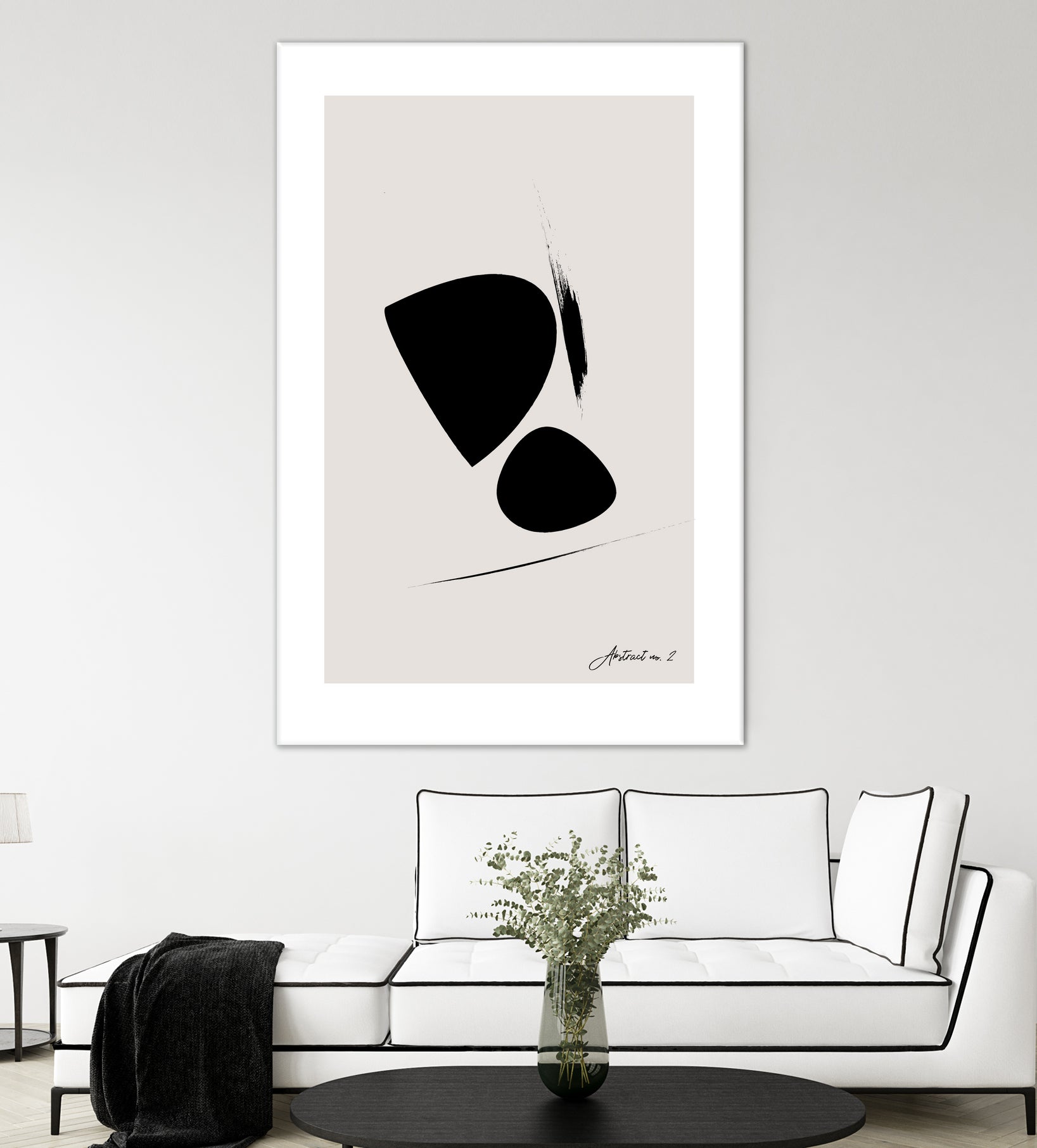 Black Abstract X by Oju Design on GIANT ART - abstract drawing
